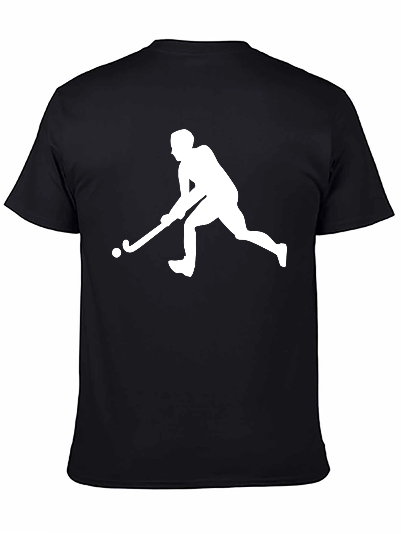 Hockey Player Graphic Tee - Black