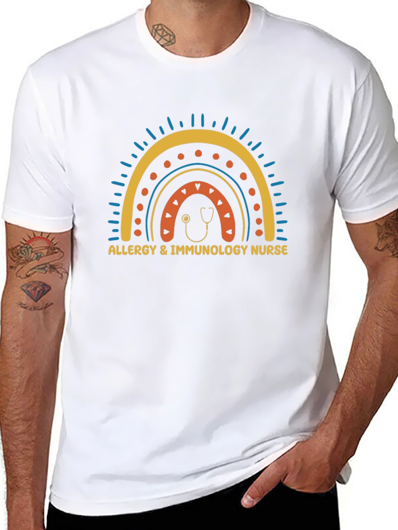 Allergy & Immunology Nurse Rainbow T-Shirt