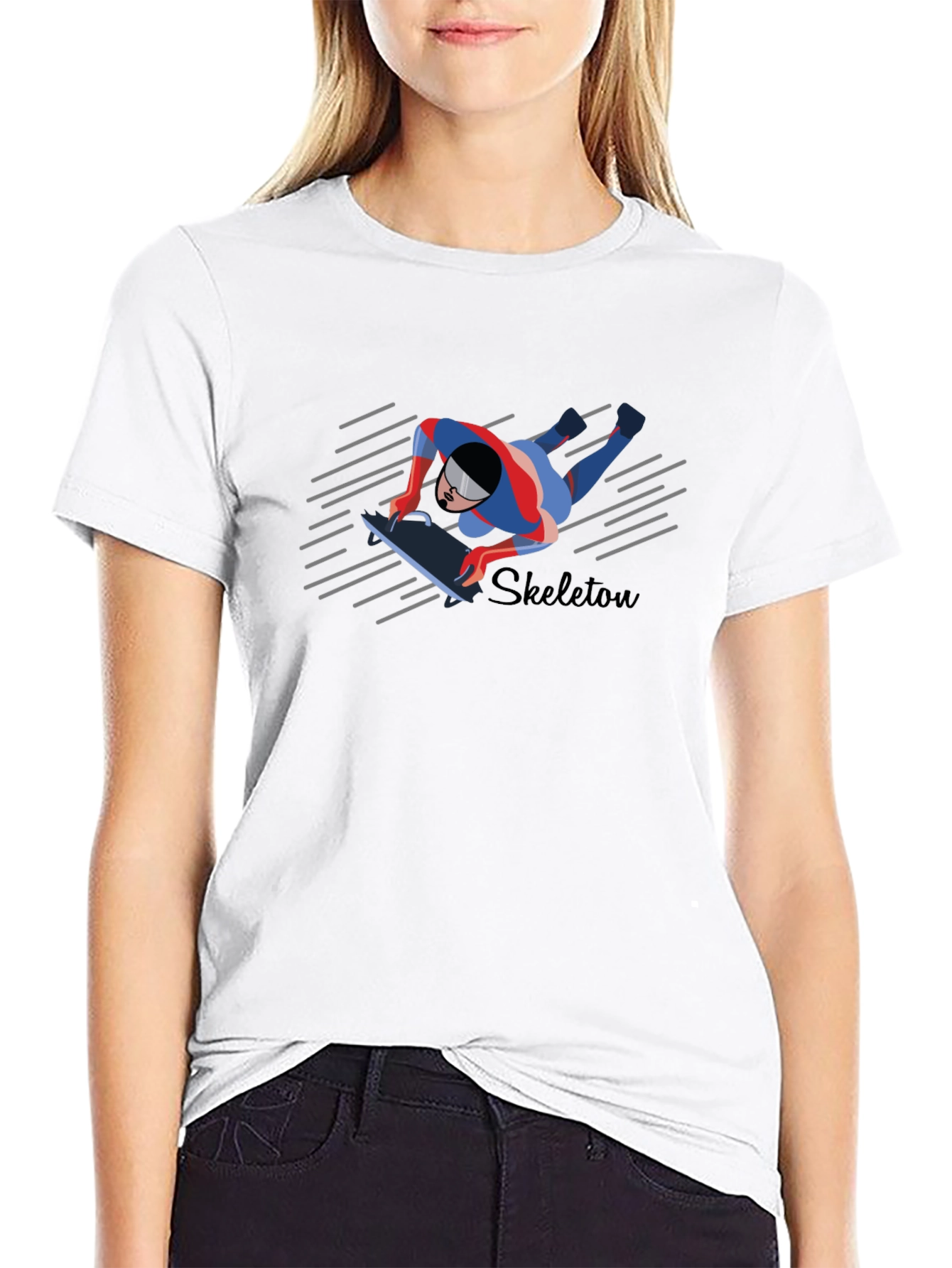 Skeleton Athlete Graphic T-Shirt