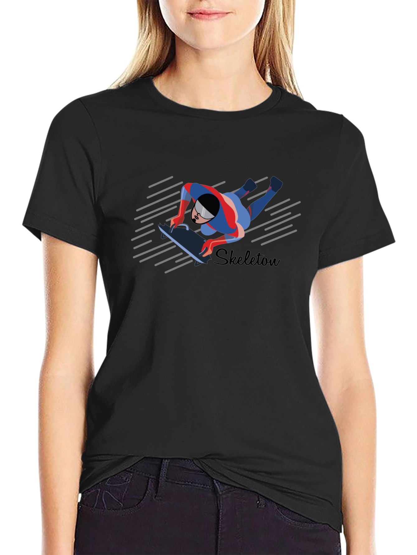 Skeleton Athlete Graphic T-Shirt