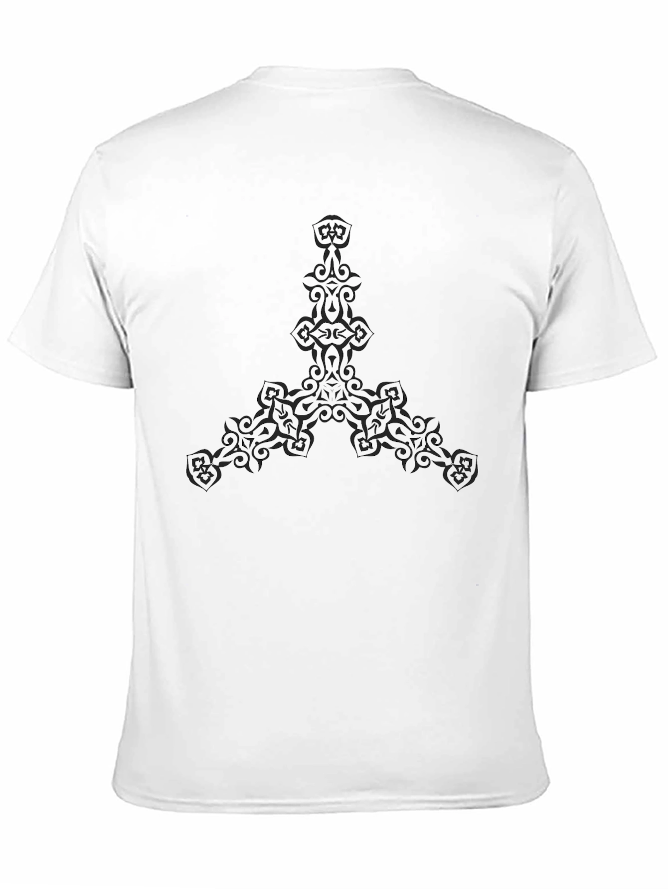 Ornate Triangle Graphic Tee - Black Casual Shirt