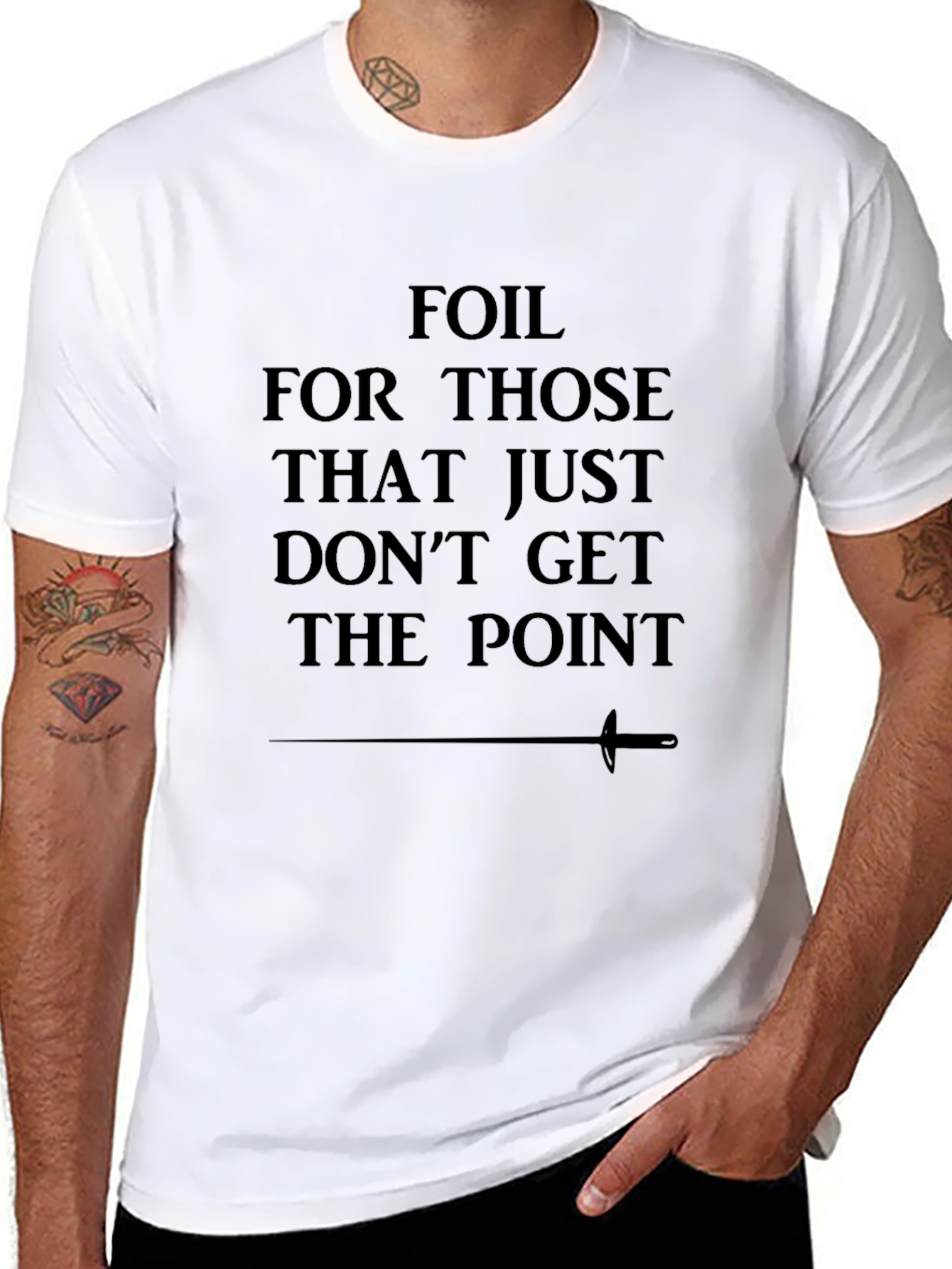 Foil Dont Get The Point Black Tee