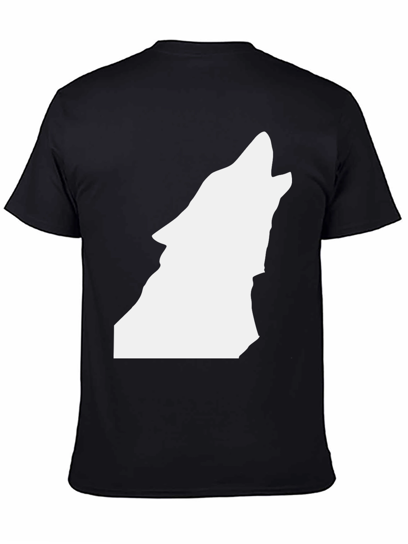 Wolf Silhouette Graphic Black T-Shirt