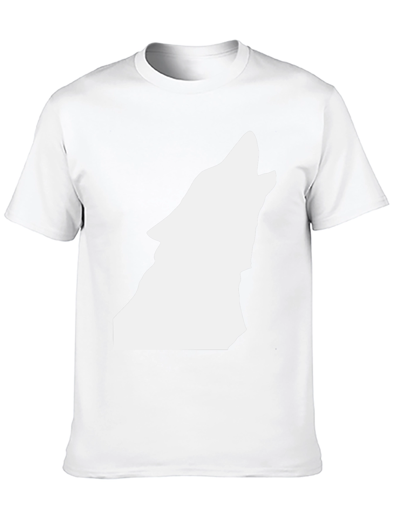 Wolf Silhouette Graphic Black T-Shirt