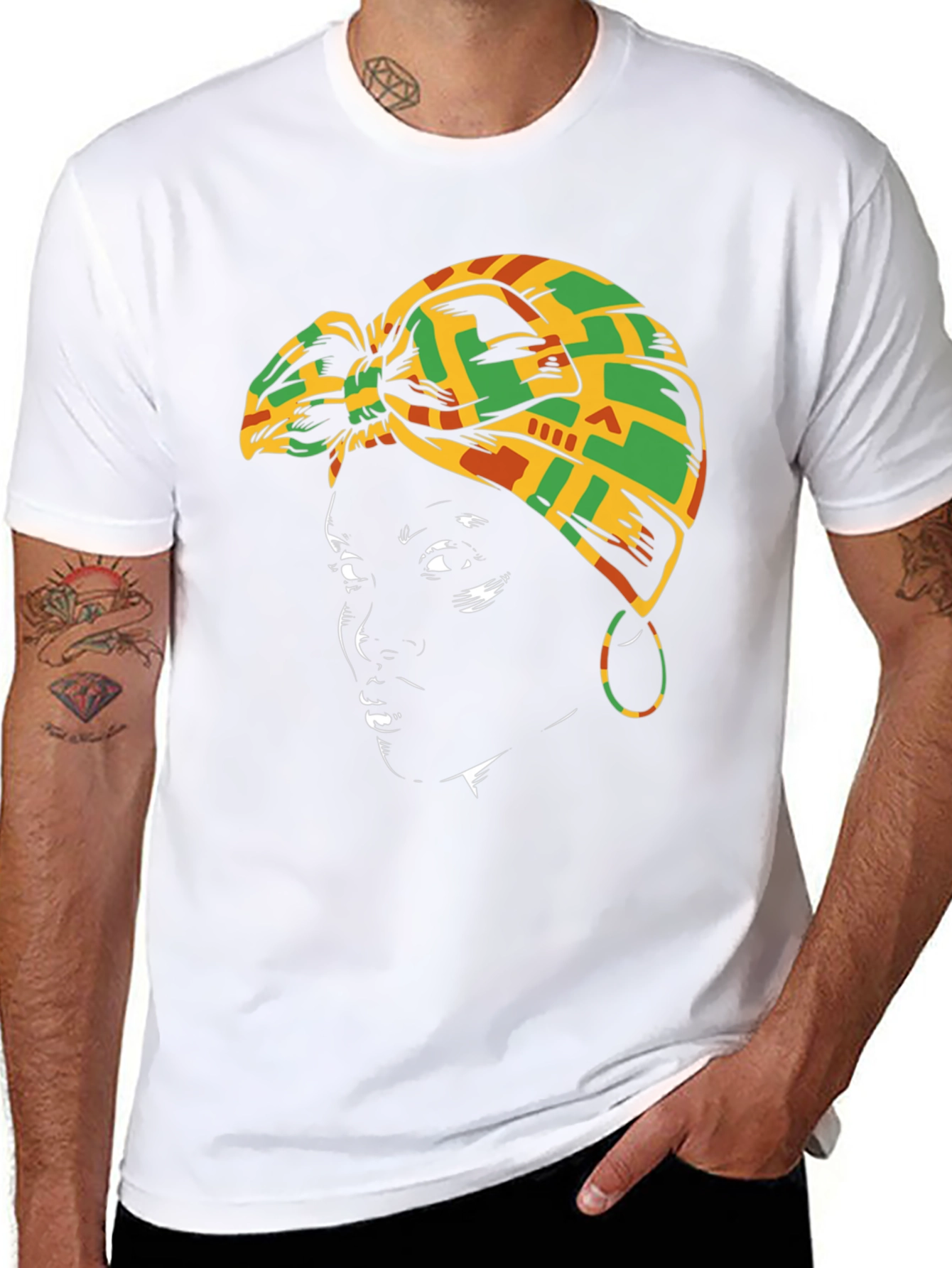 Black Woman Head Wrap T-Shirt