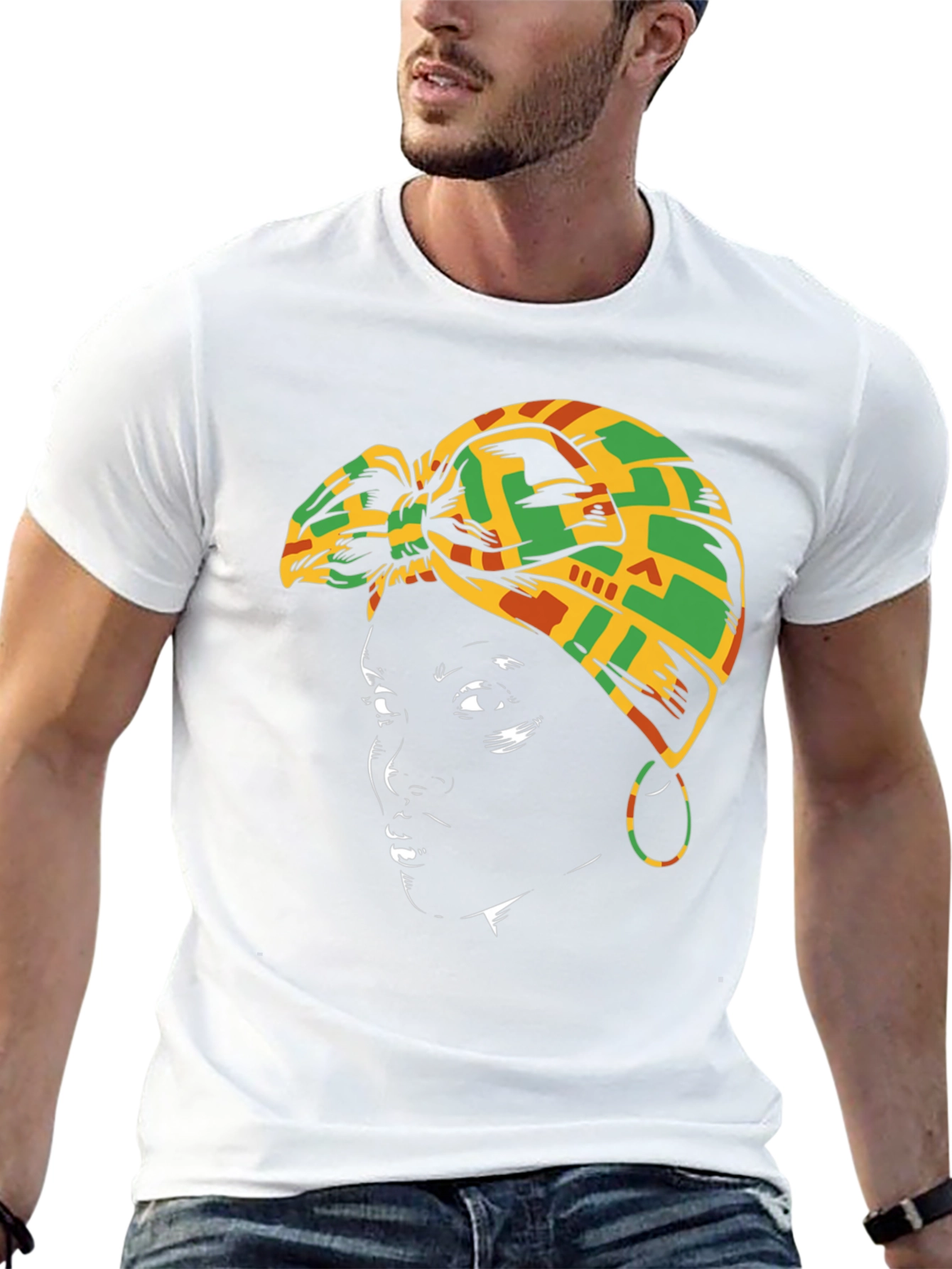 Black Woman Head Wrap T-Shirt