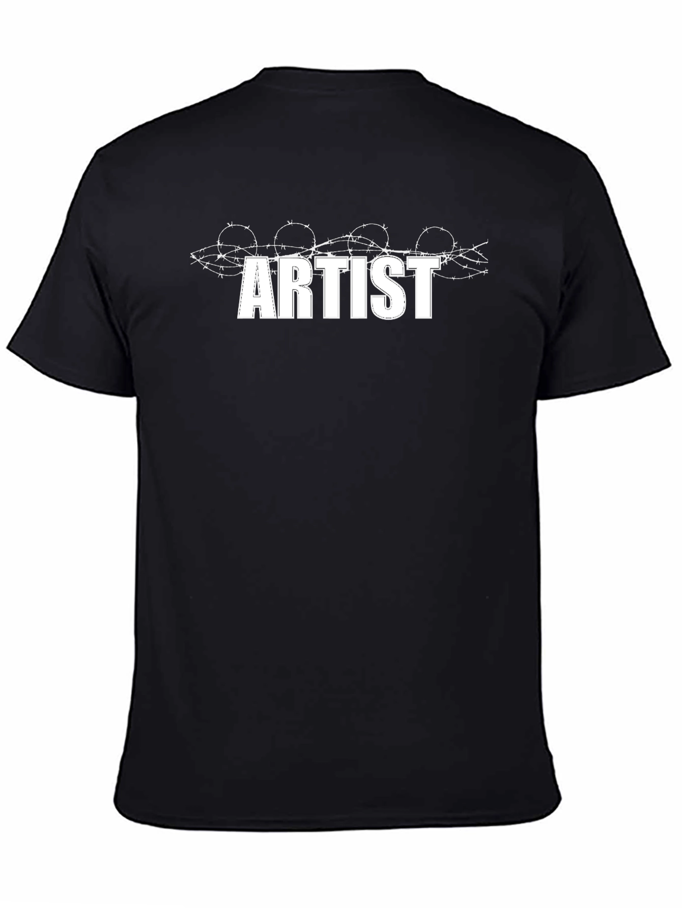 Artist Barbed Wire Graphic Tee - Mens Black T-Shirt