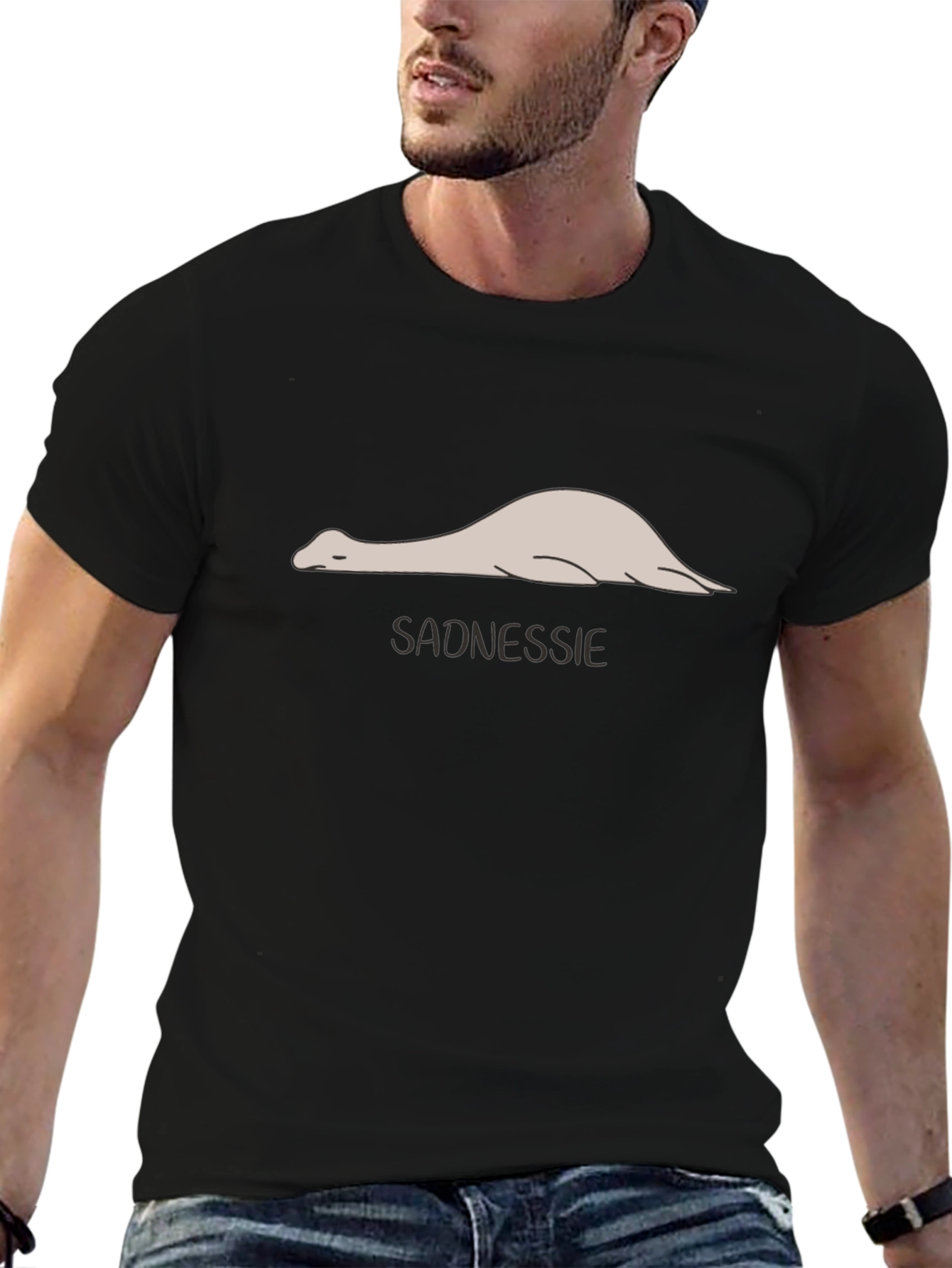 Sadnessie Graphic T-Shirt - Funny Nessie Tee