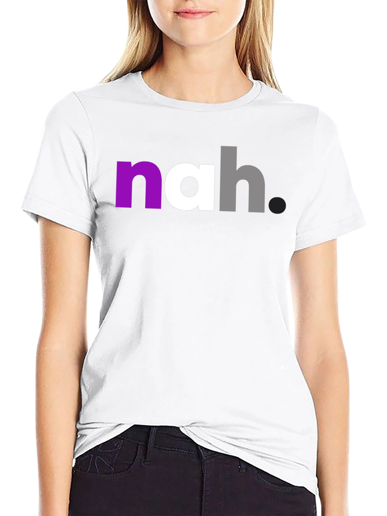 Nah. Asexual Pride T-Shirt - Casual Everyday Wear