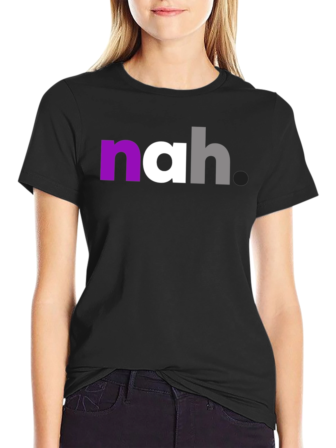Nah. Asexual Pride T-Shirt - Casual Everyday Wear