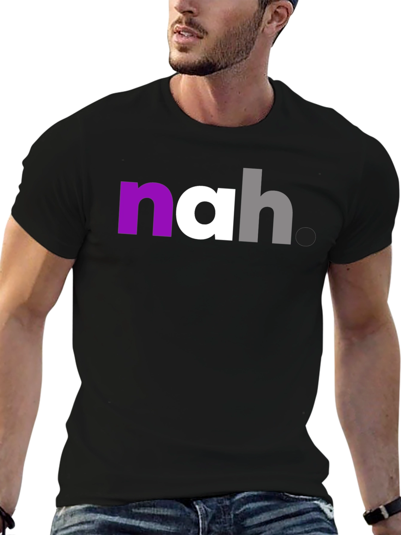 Nah. Asexual Pride T-Shirt - Casual Everyday Wear