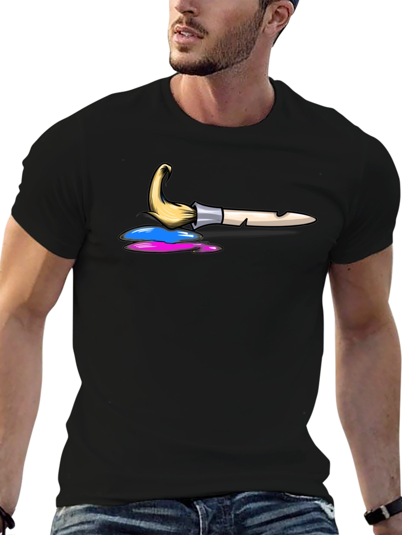 Paint Brush Graphic Tee - Artist T-Shirt