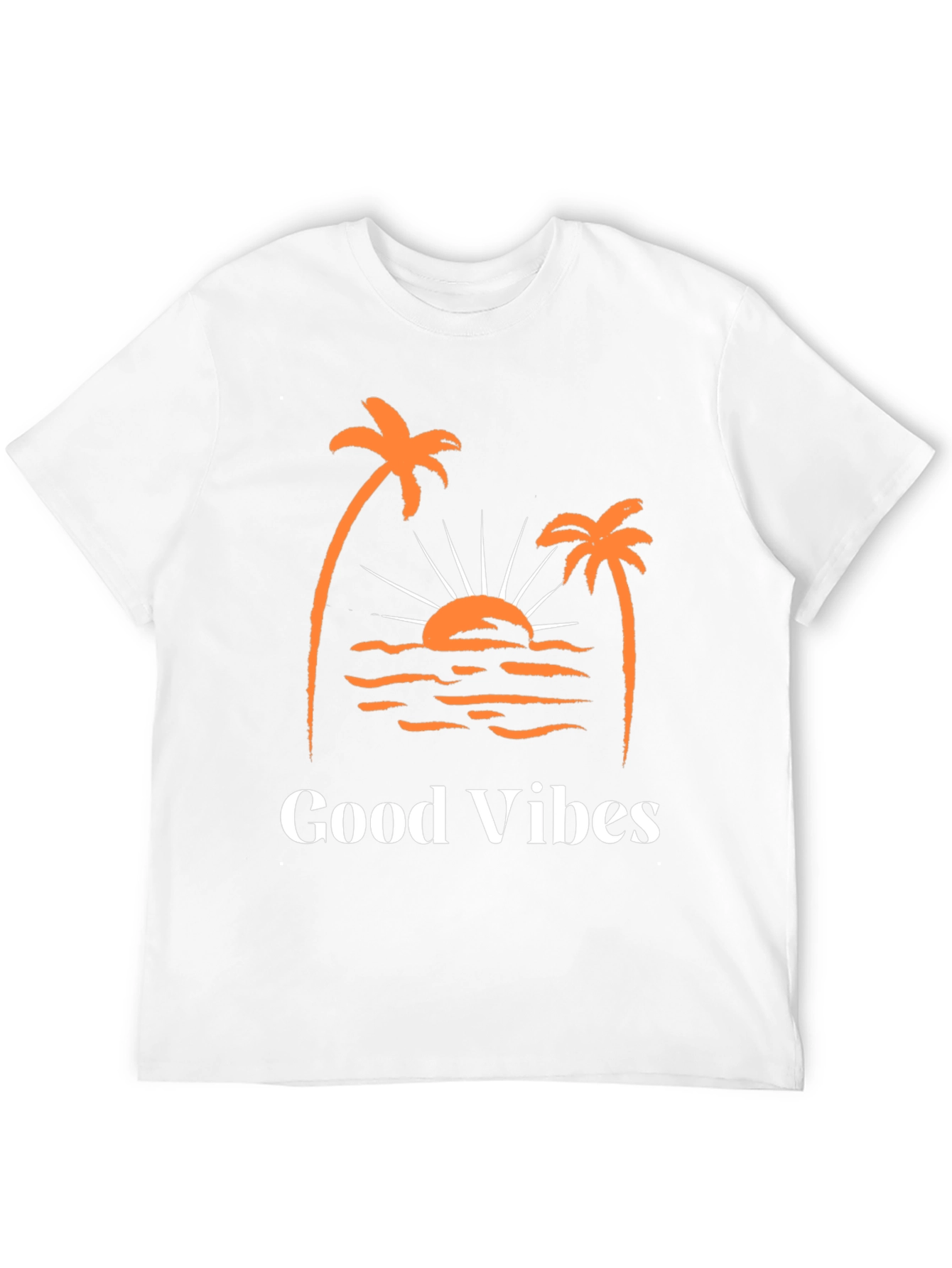 Good Vibes Palm Tree Graphic Tee - Black