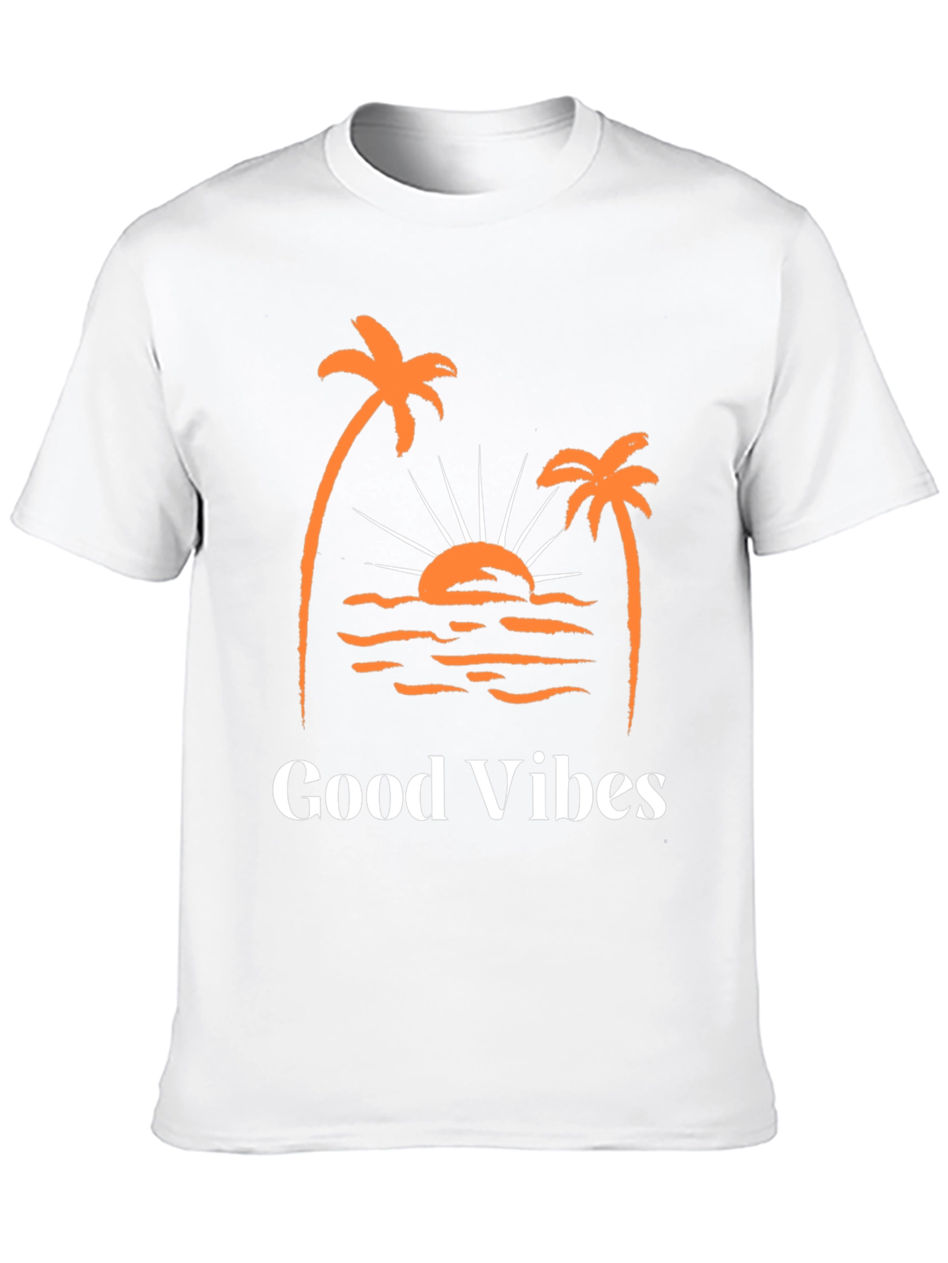 Good Vibes Palm Tree Graphic Tee - Black