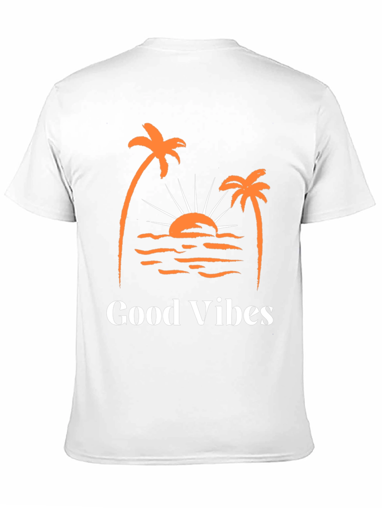 Good Vibes Palm Tree Graphic Tee - Black