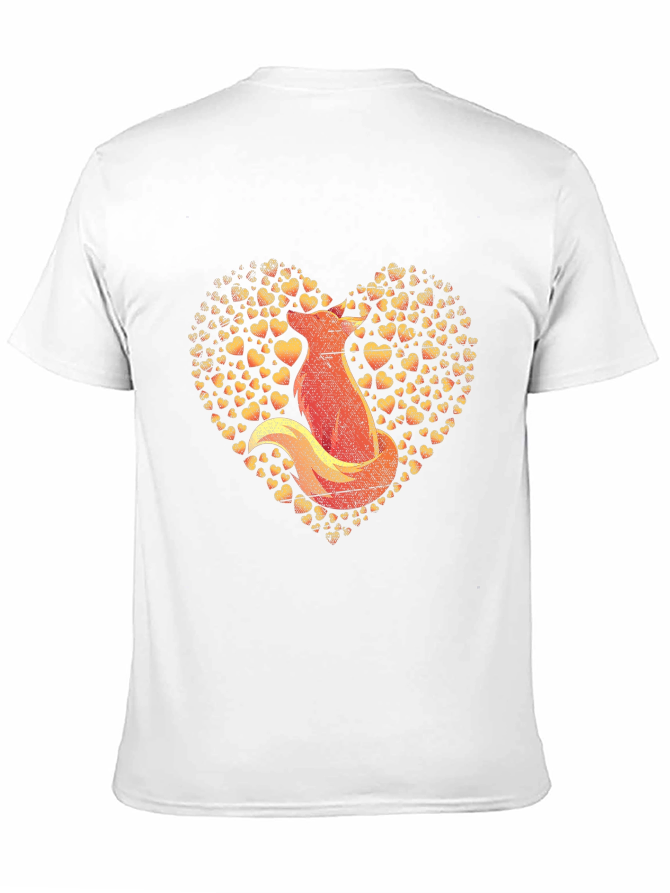 Fox Heart Graphic Print T-Shirt