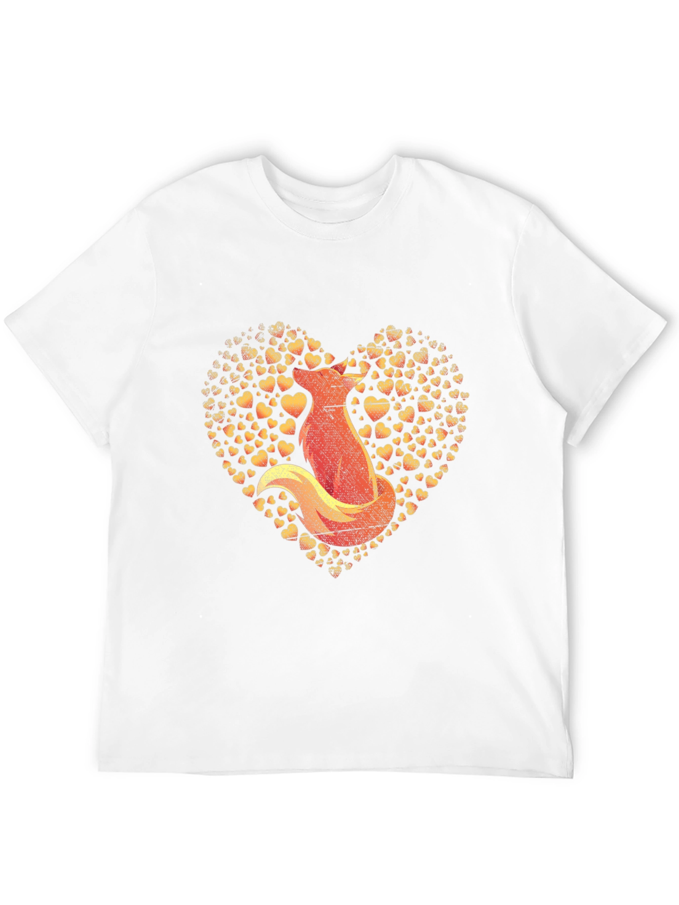 Fox Heart Graphic Print T-Shirt
