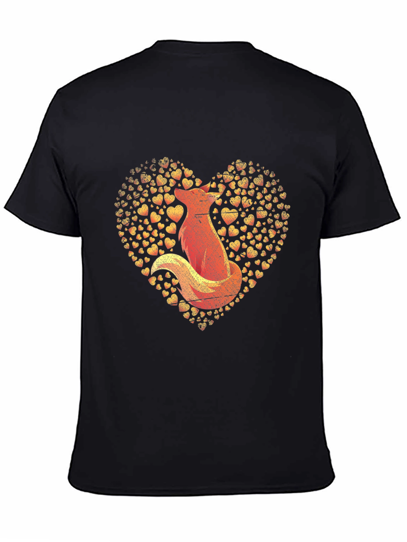 Fox Heart Graphic Print T-Shirt
