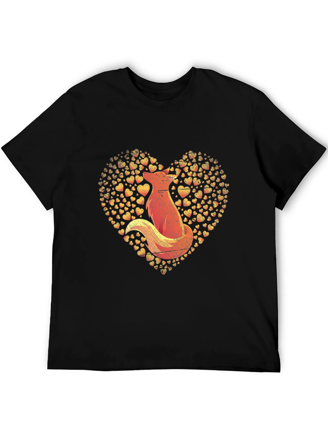 Fox Heart Graphic Print T-Shirt