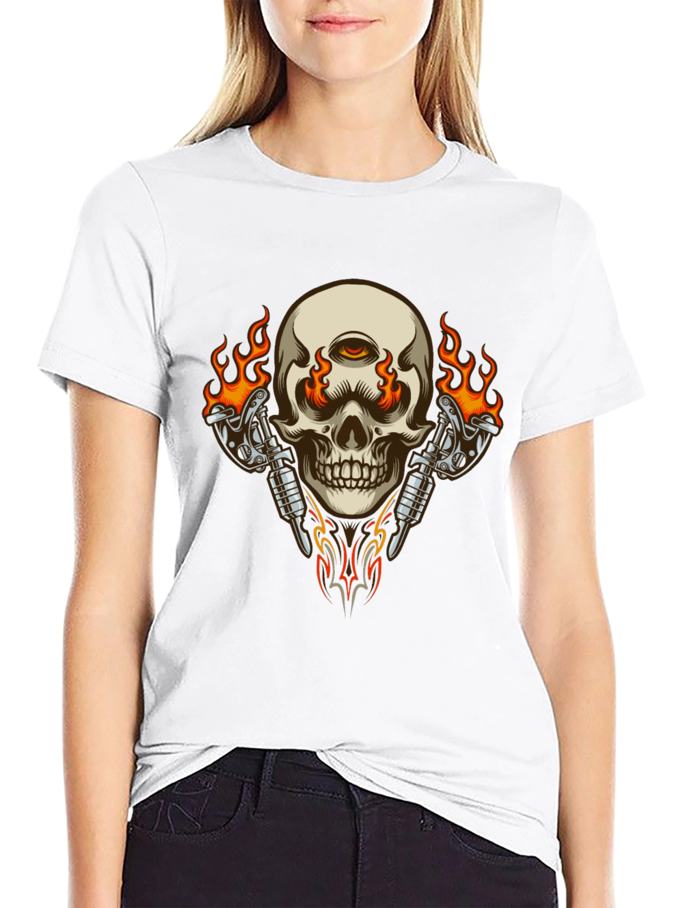 Skull & Tattoo Gun Graphic Tee