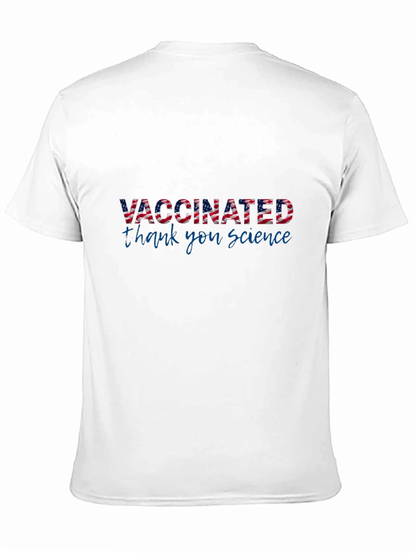 Vaccinated Thank You Science Black T-Shirt