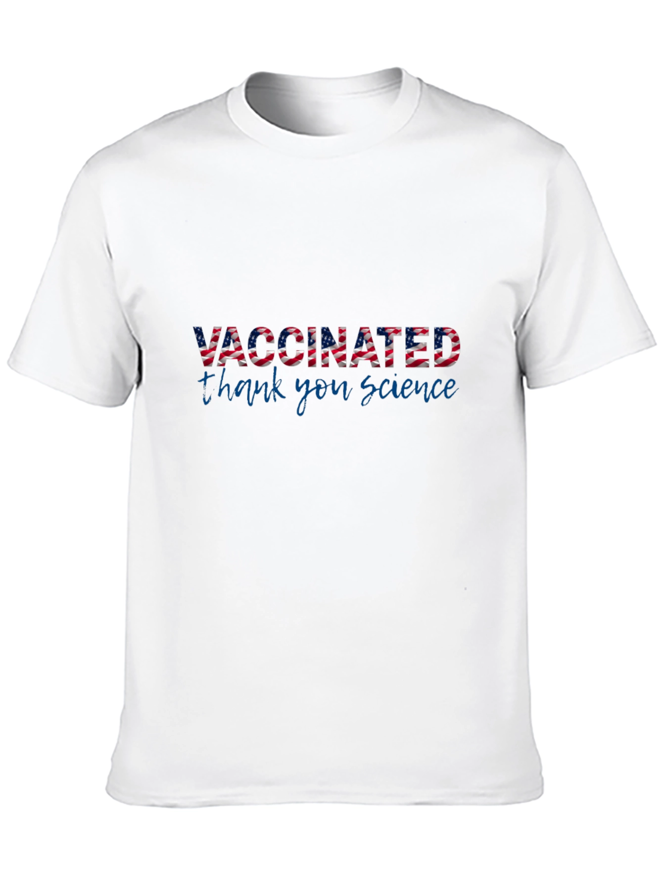 Vaccinated Thank You Science Black T-Shirt