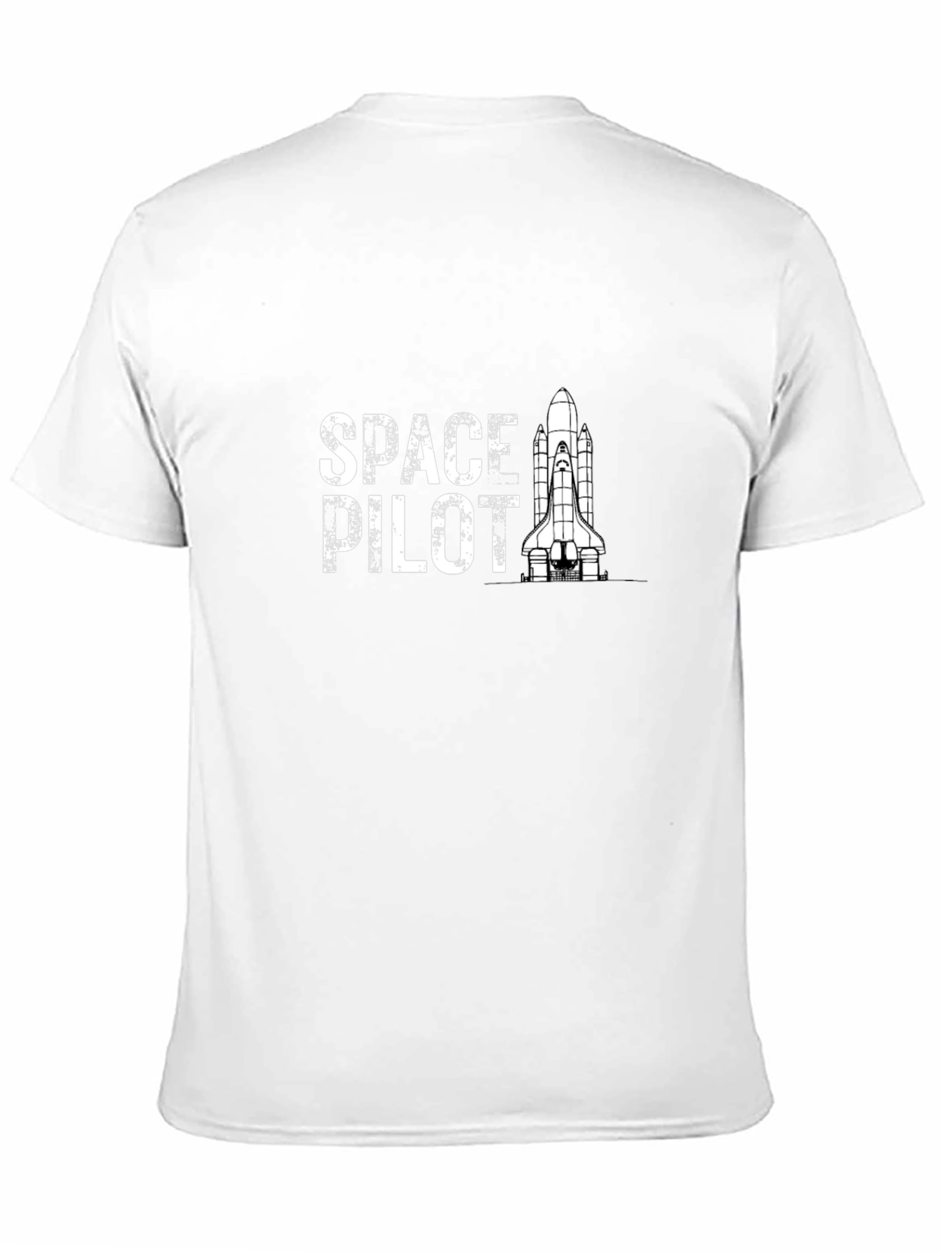 Space Pilot Graphic Tee - Black Cotton T-Shirt