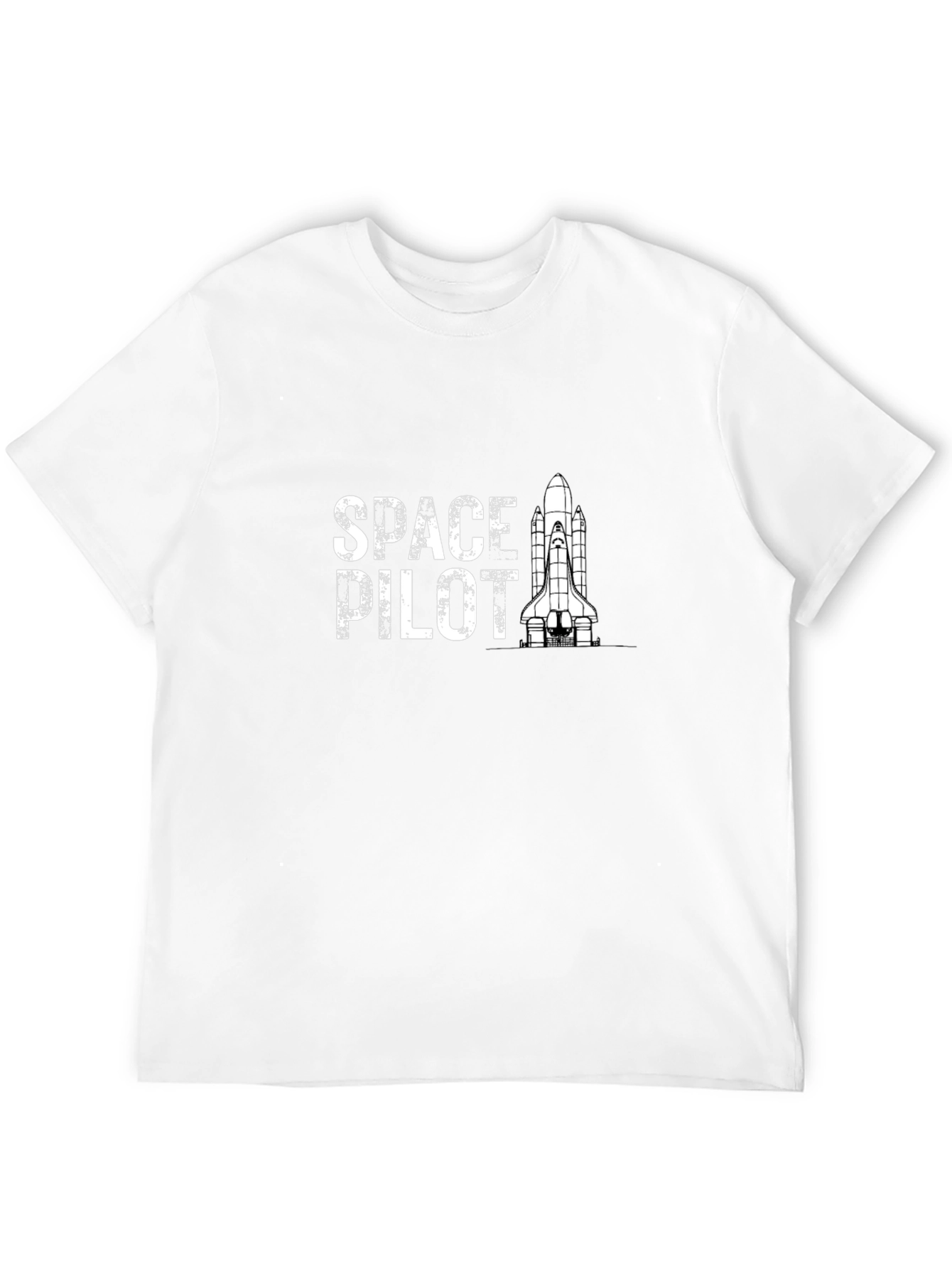 Space Pilot Graphic Tee - Black Cotton T-Shirt
