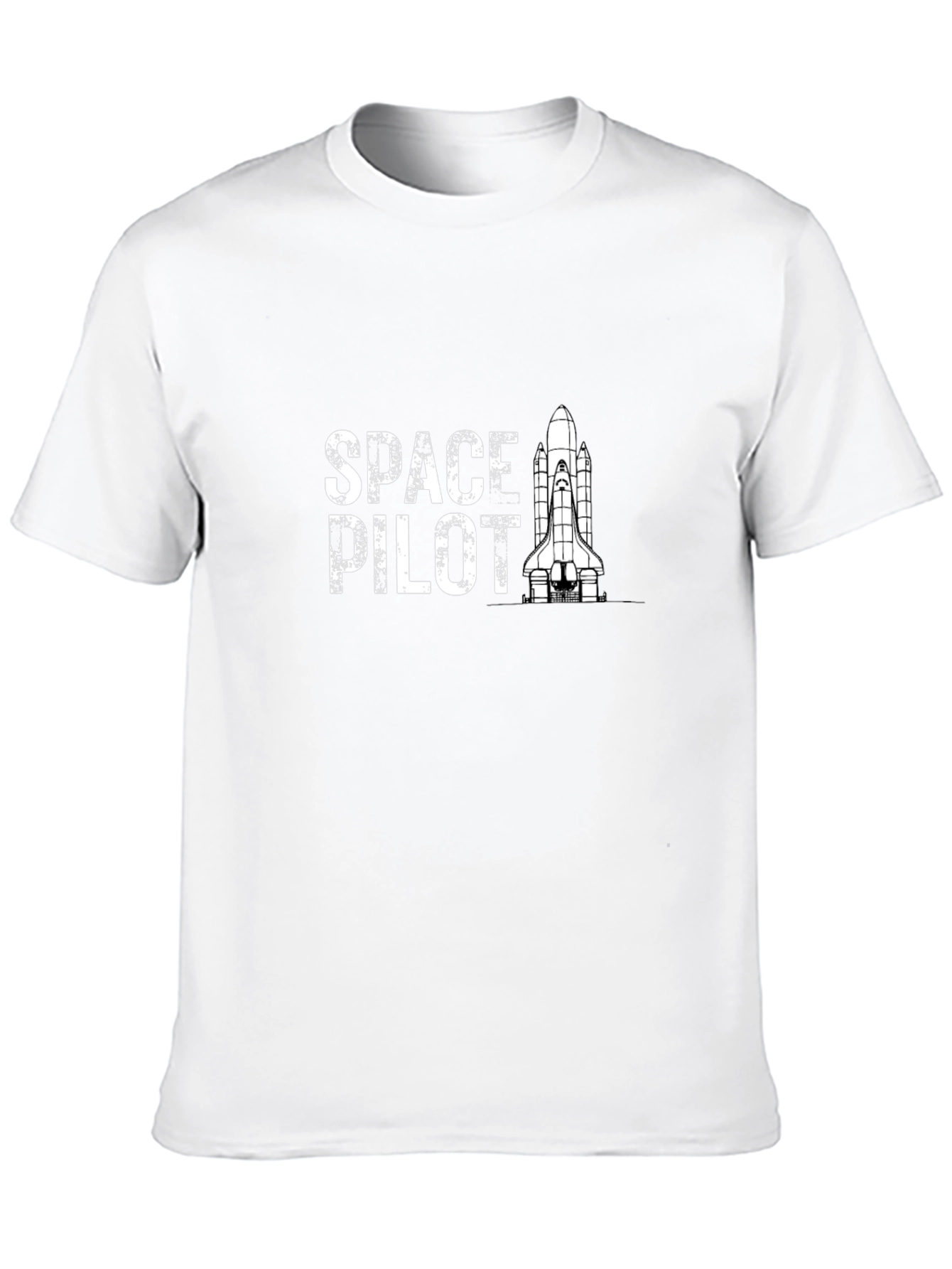 Space Pilot Graphic Tee - Black Cotton T-Shirt