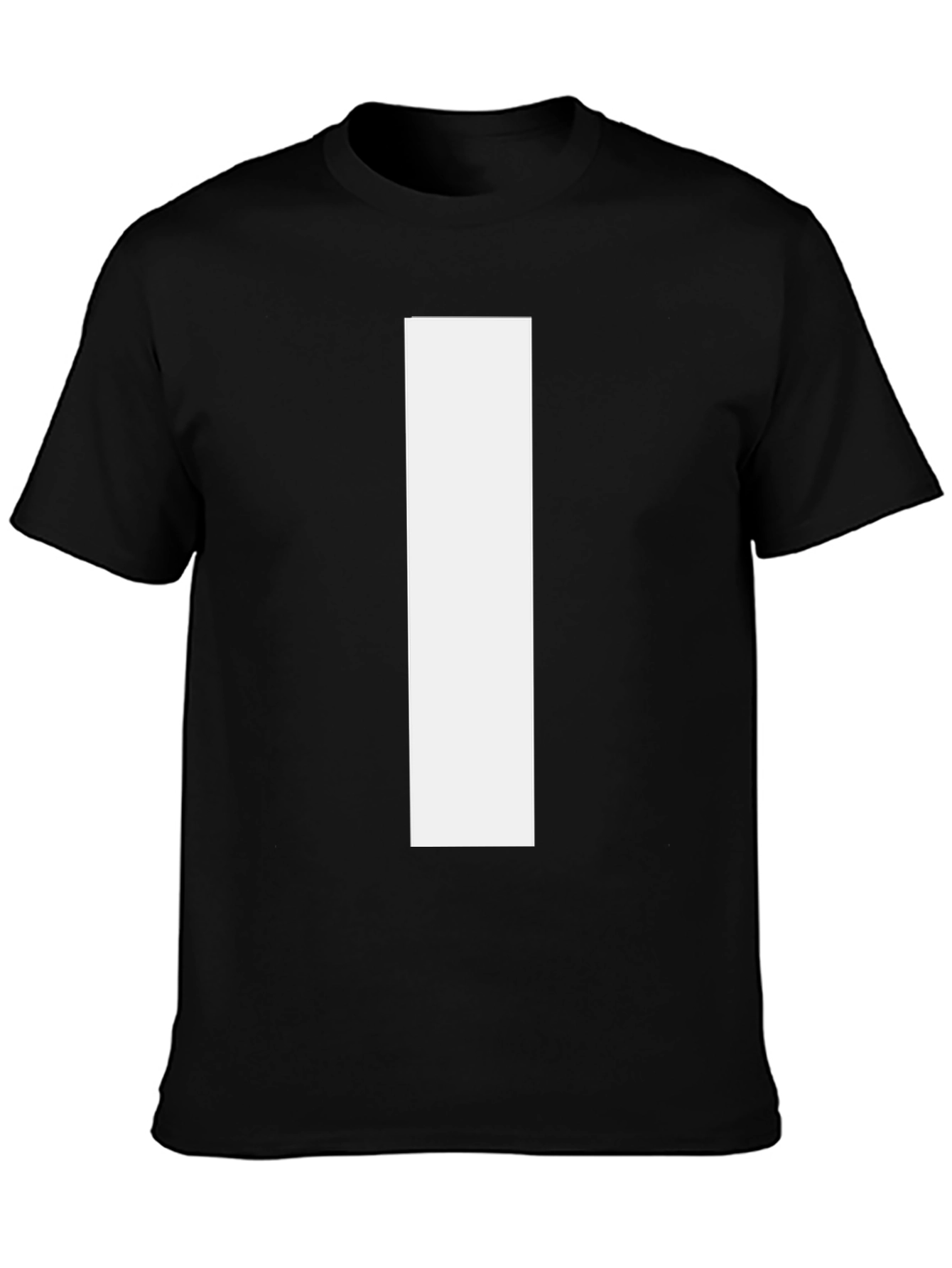 Bold White Stripe Black T-Shirt - Modern Style