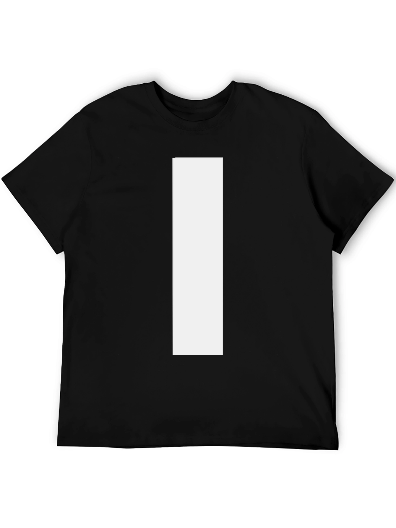 Bold White Stripe Black T-Shirt - Modern Style