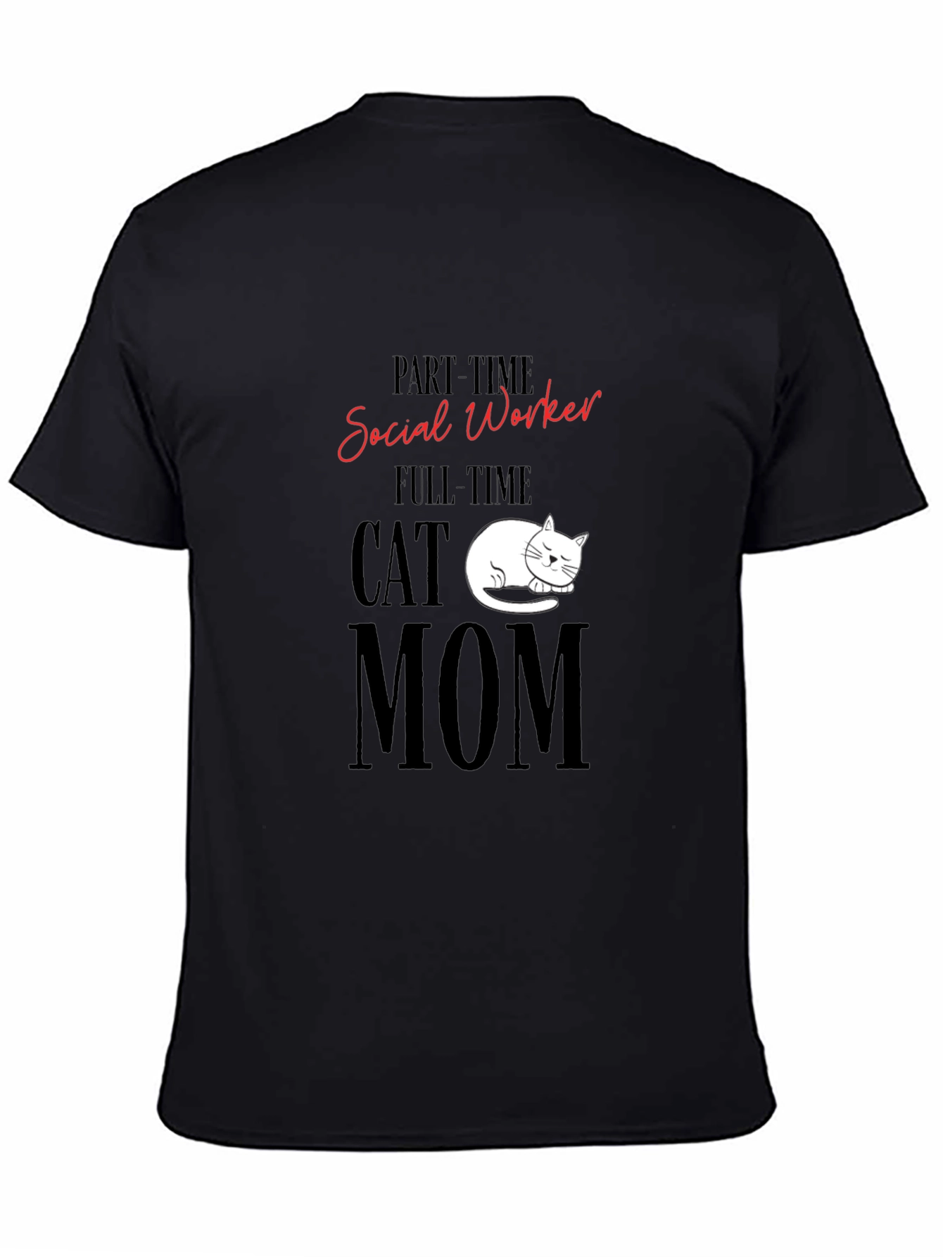 Social Worker Cat Mom T-Shirt