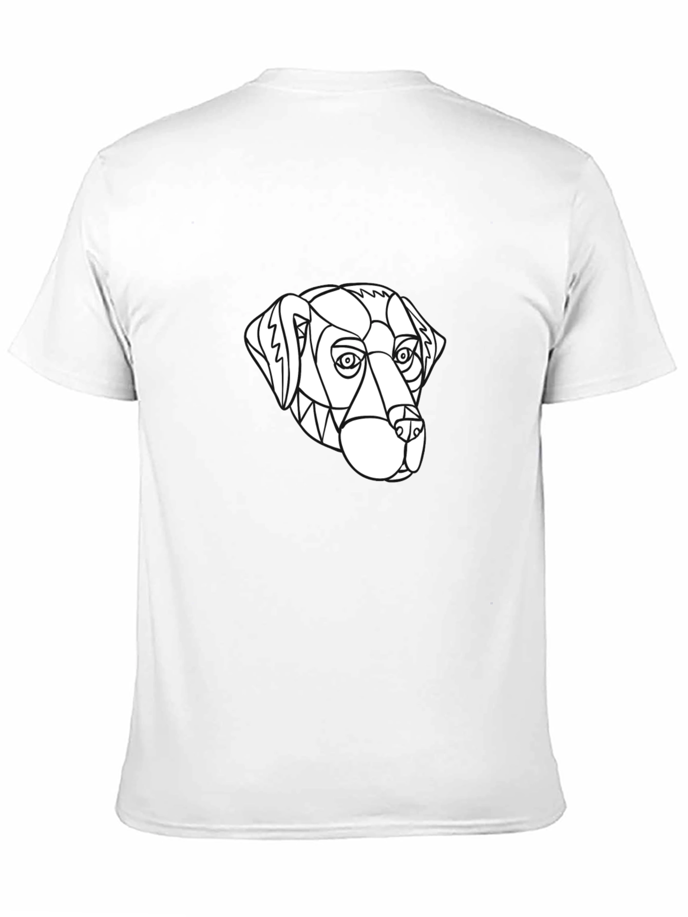 Geometric Dog Graphic Tee - Black