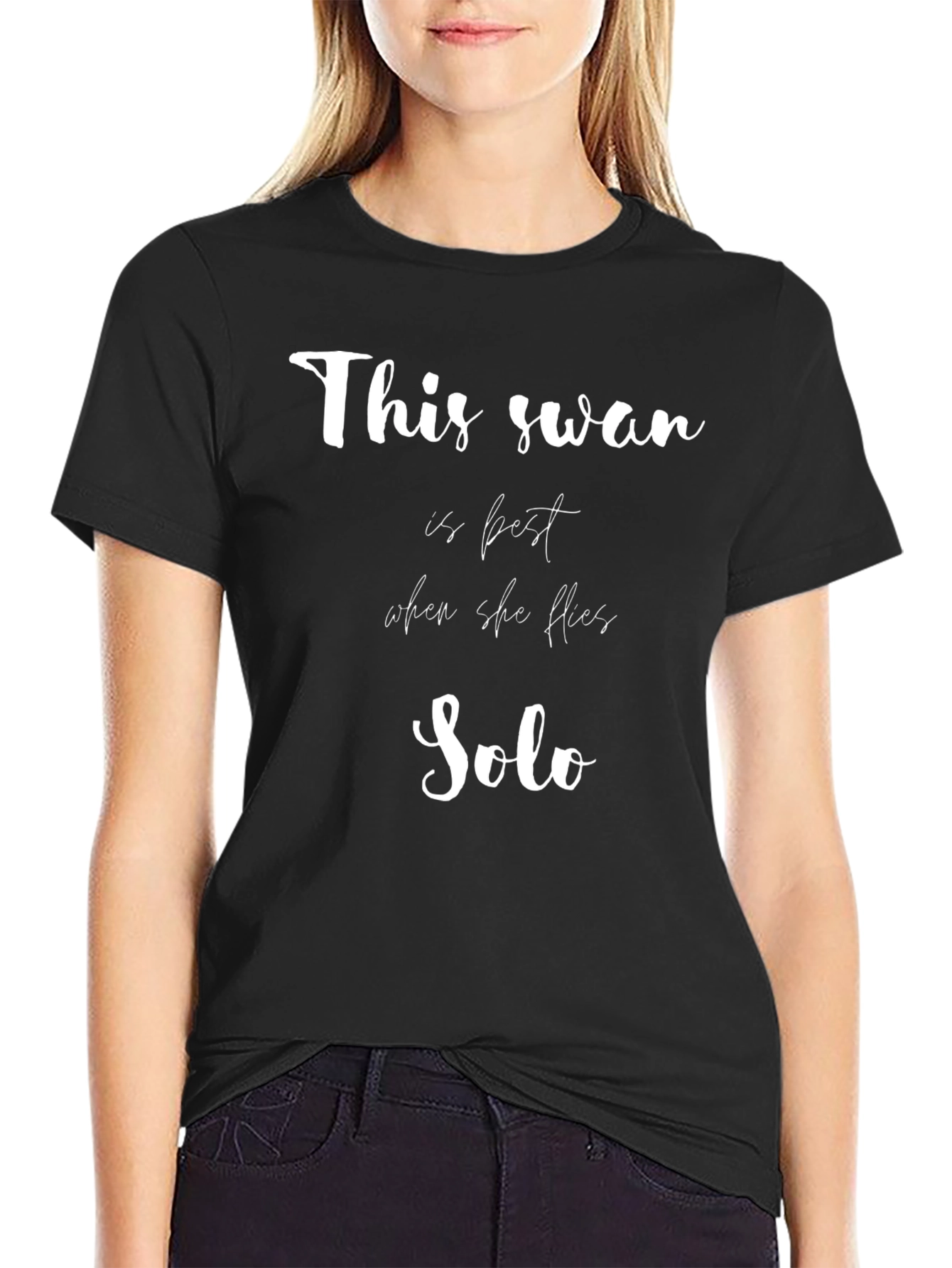 This Swan is Best Solo Black Graphic Tee