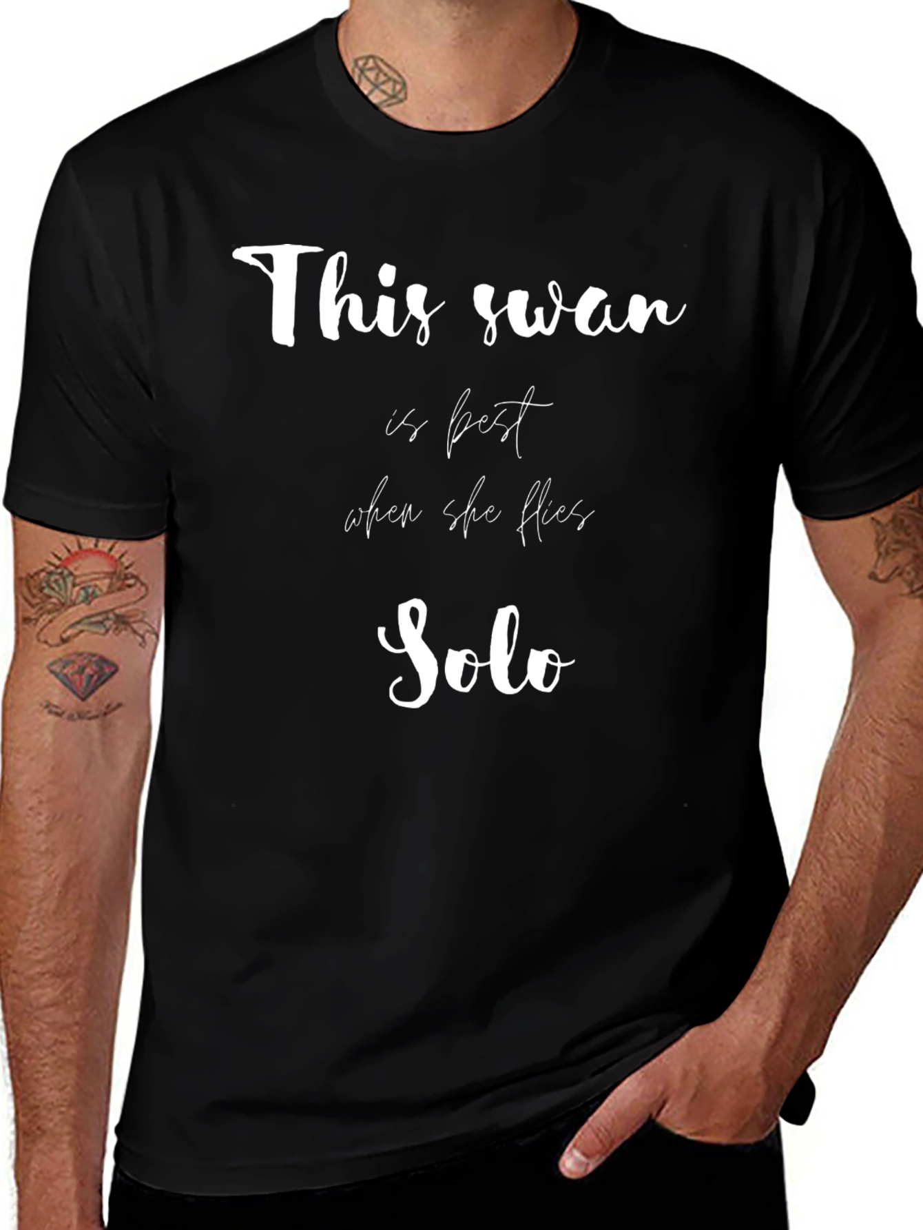 This Swan is Best Solo Black Graphic Tee