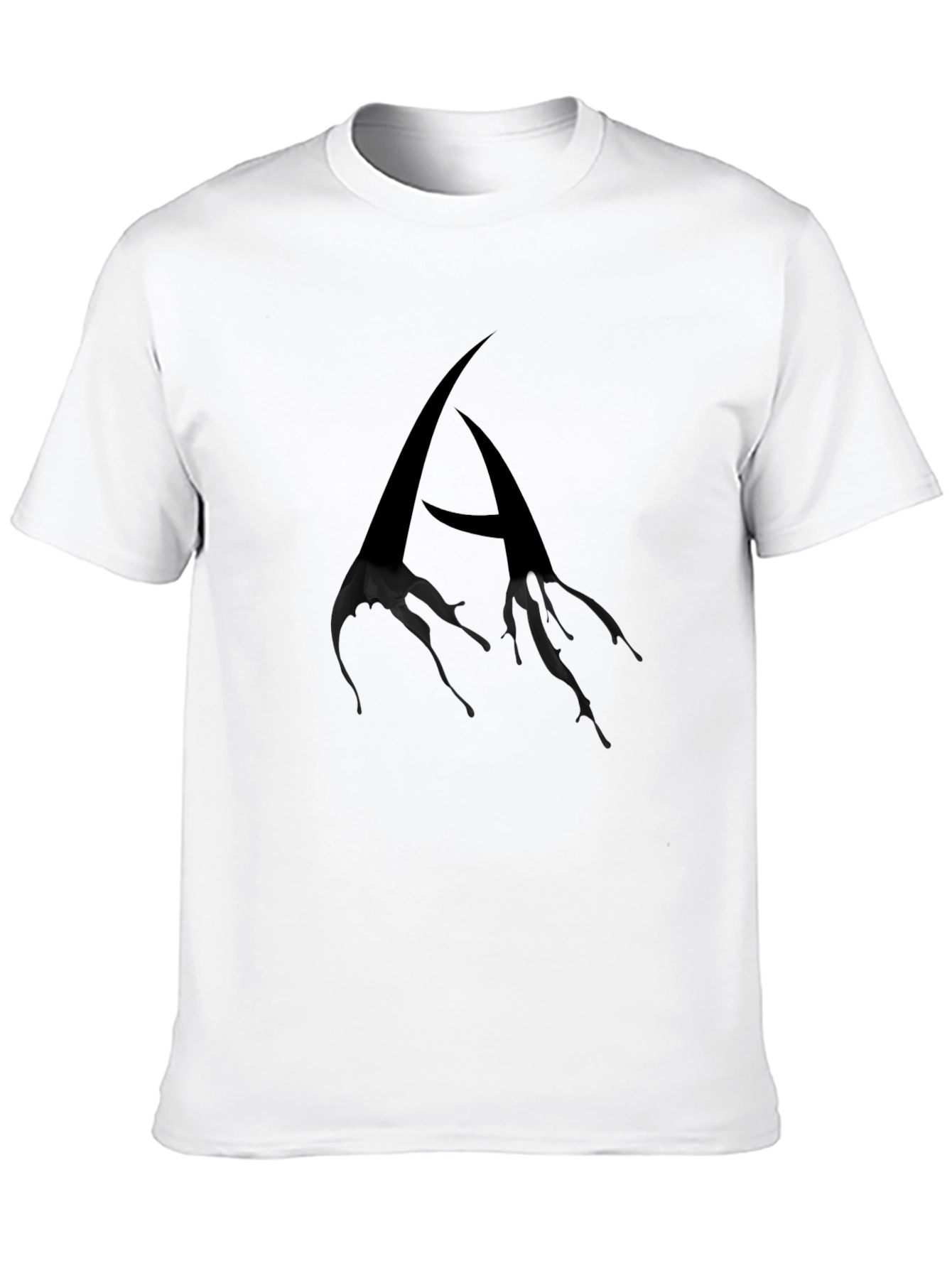 Black T-Shirt with Abstract A Design