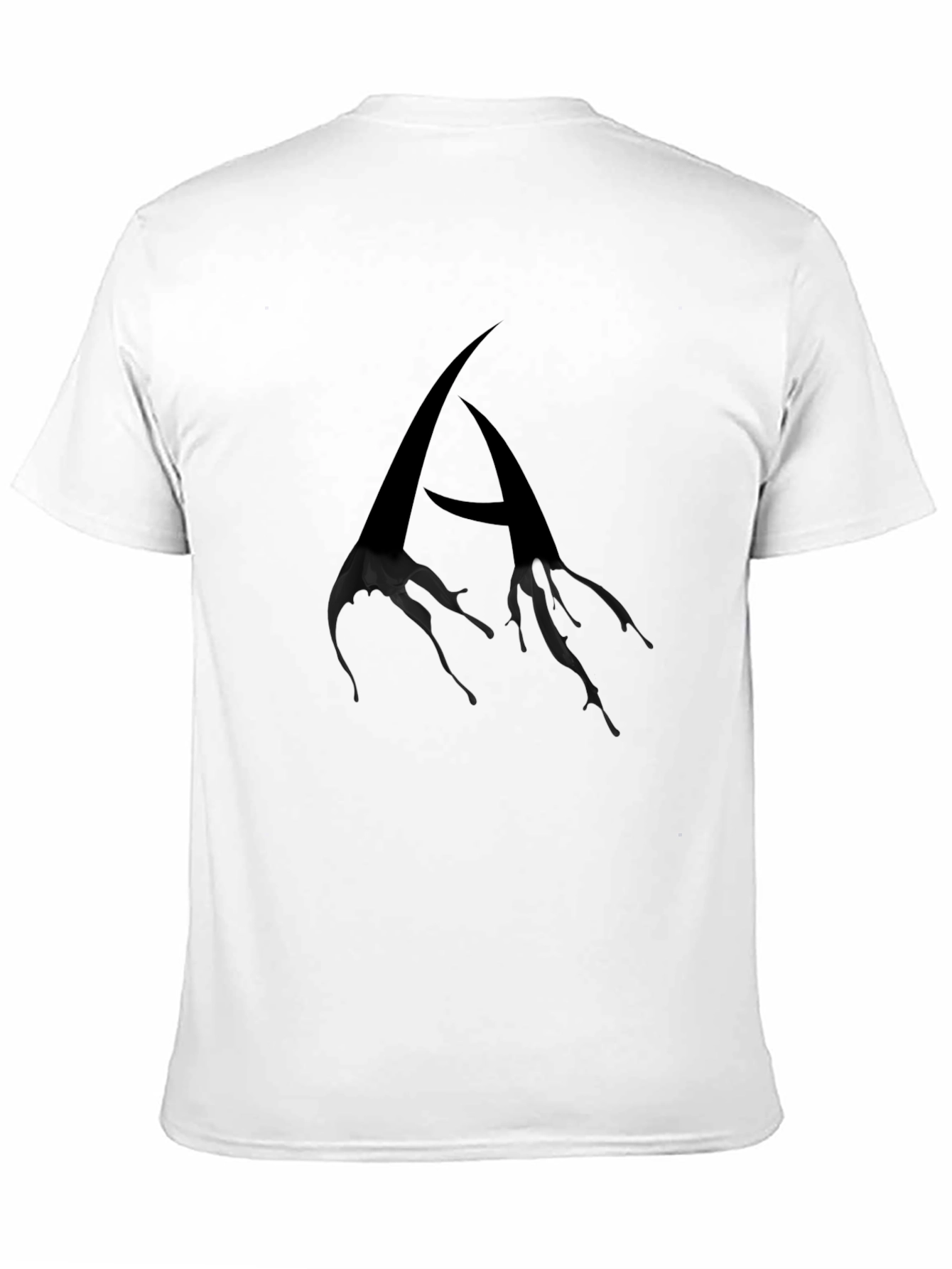 Black T-Shirt with Abstract A Design