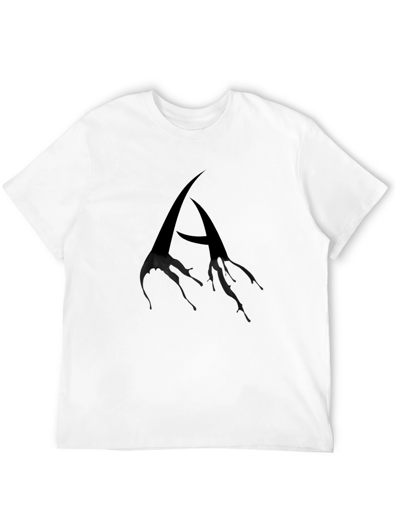Black T-Shirt with Abstract A Design