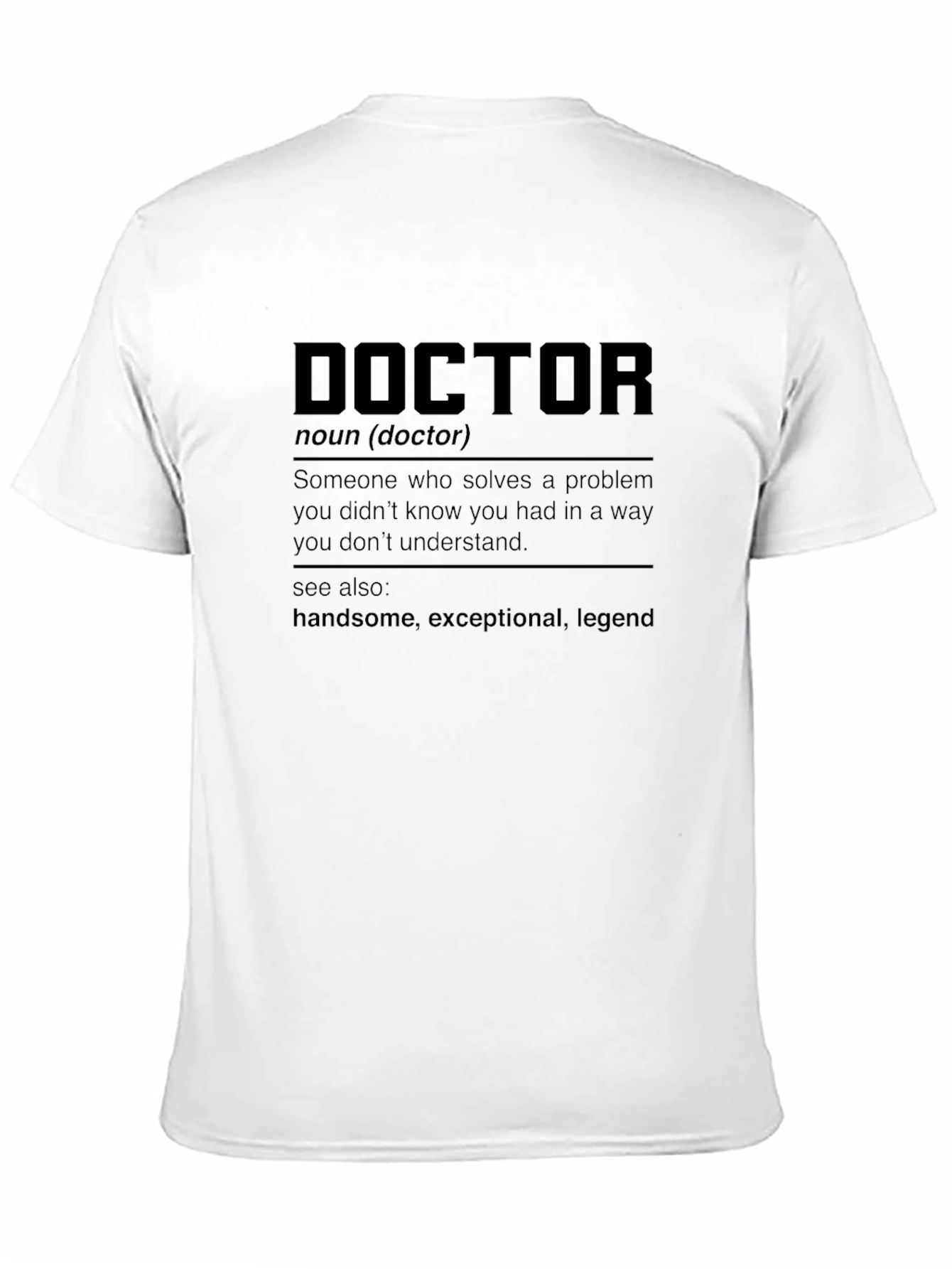 Funny Doctor Definition Black T-Shirt
