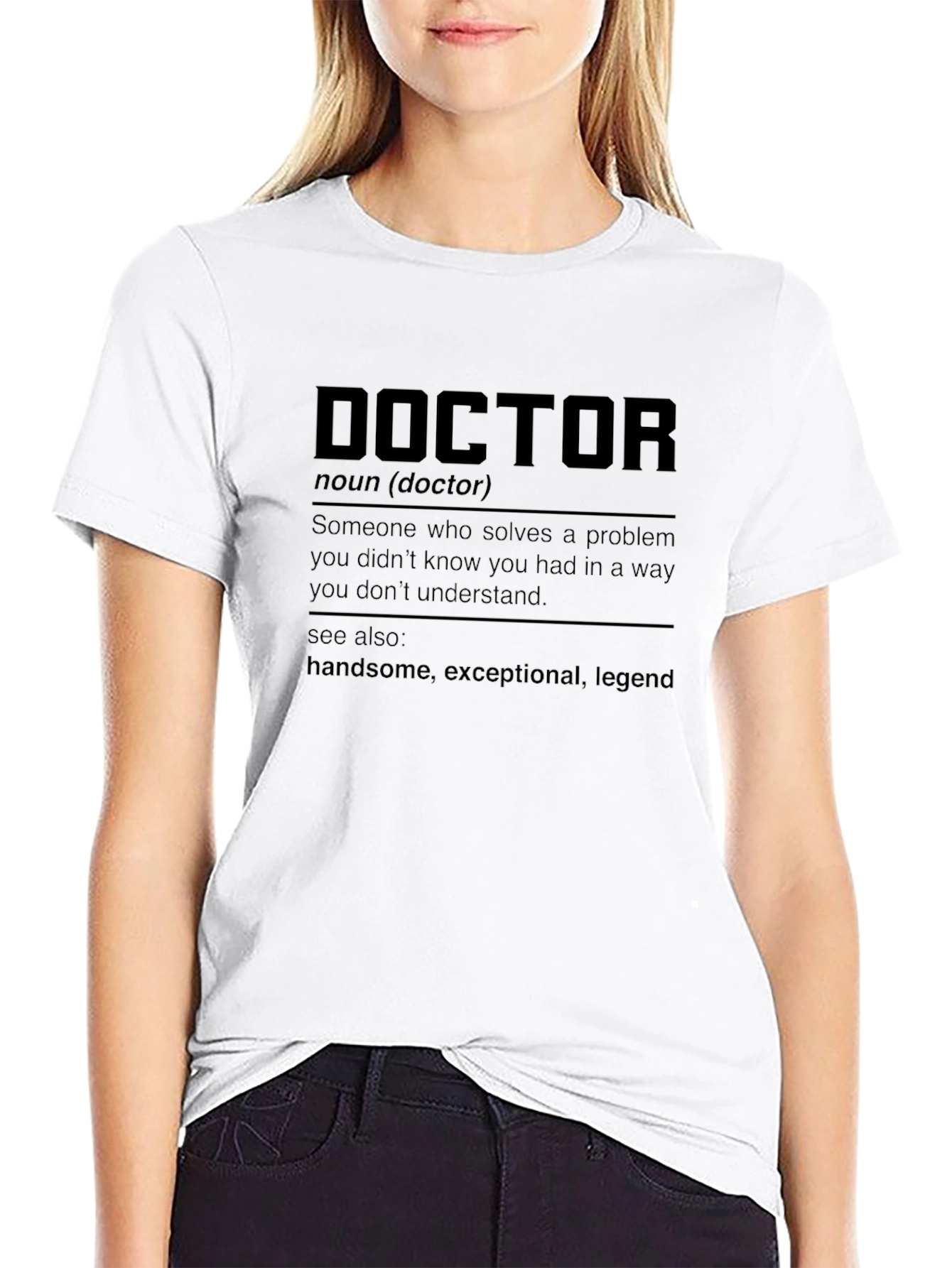 Funny Doctor Definition Black T-Shirt
