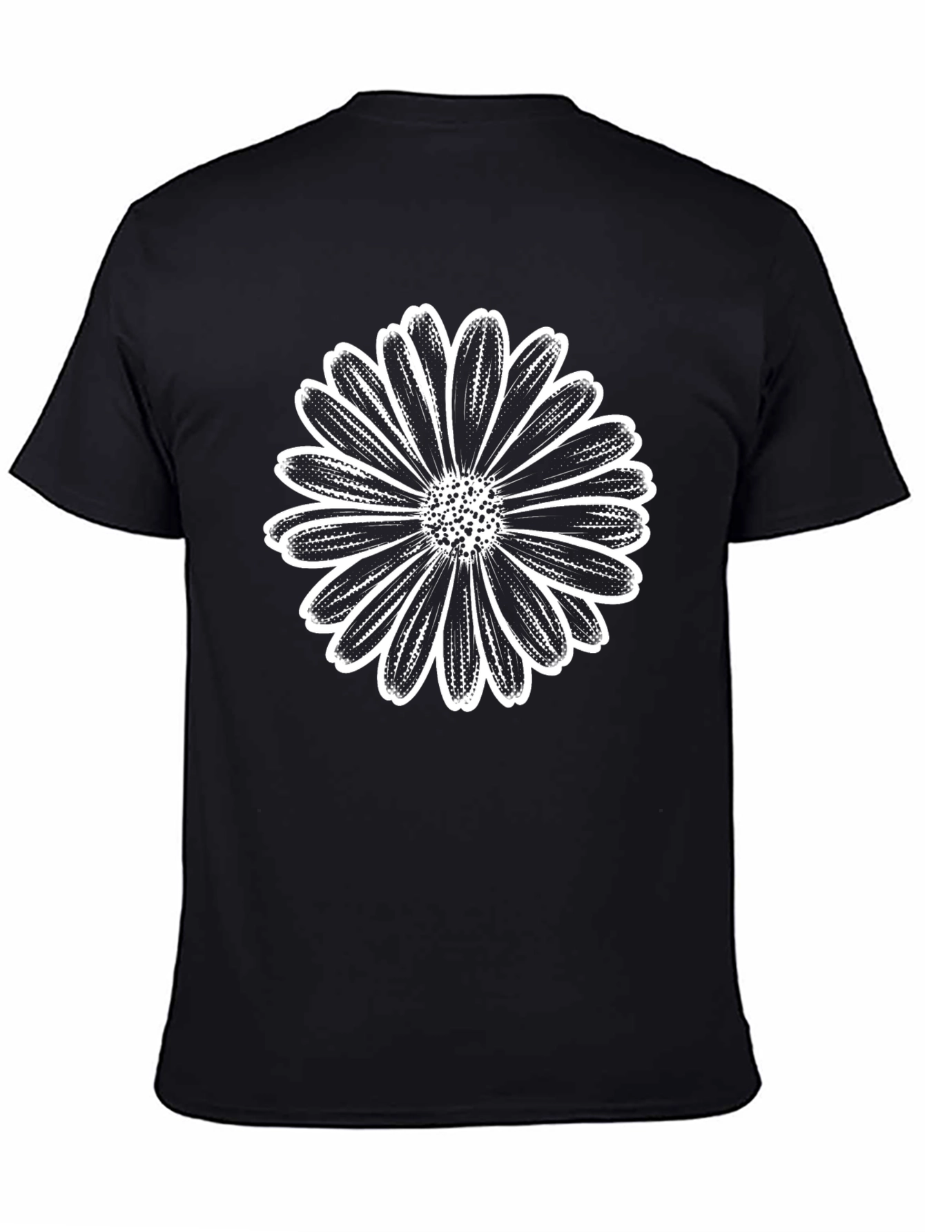 Daisy Graphic Tee - Black Casual T-Shirt