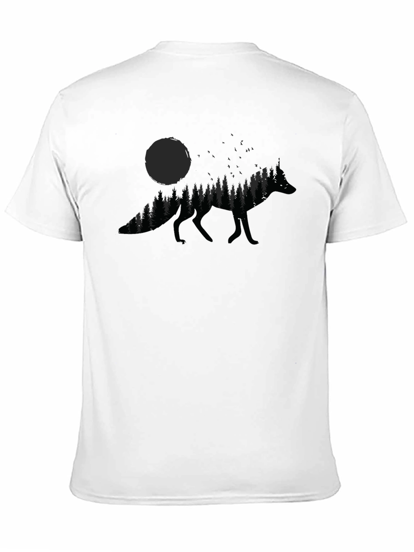 Nature Fox Graphic Tee - Mens Black T-Shirt