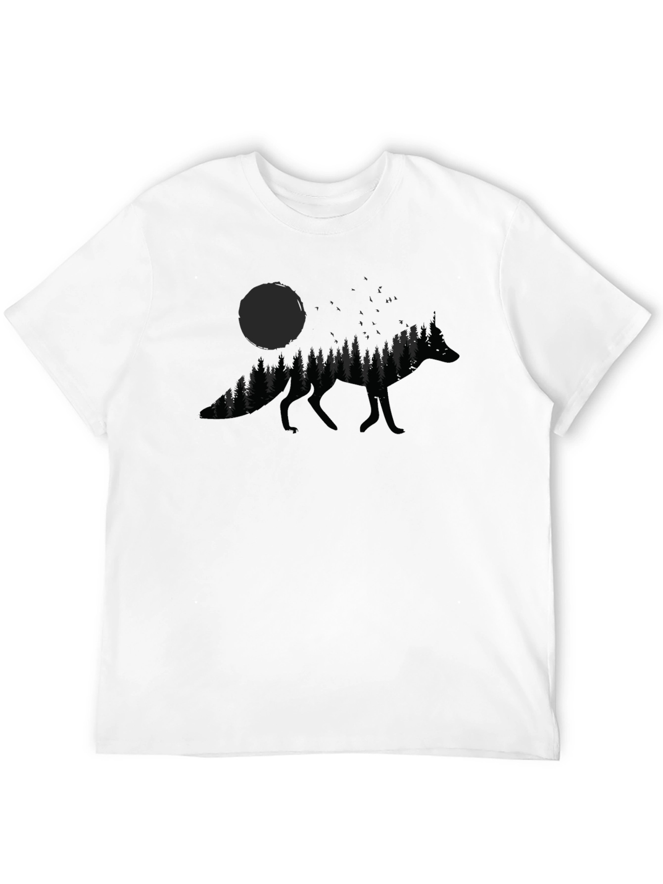 Nature Fox Graphic Tee - Mens Black T-Shirt