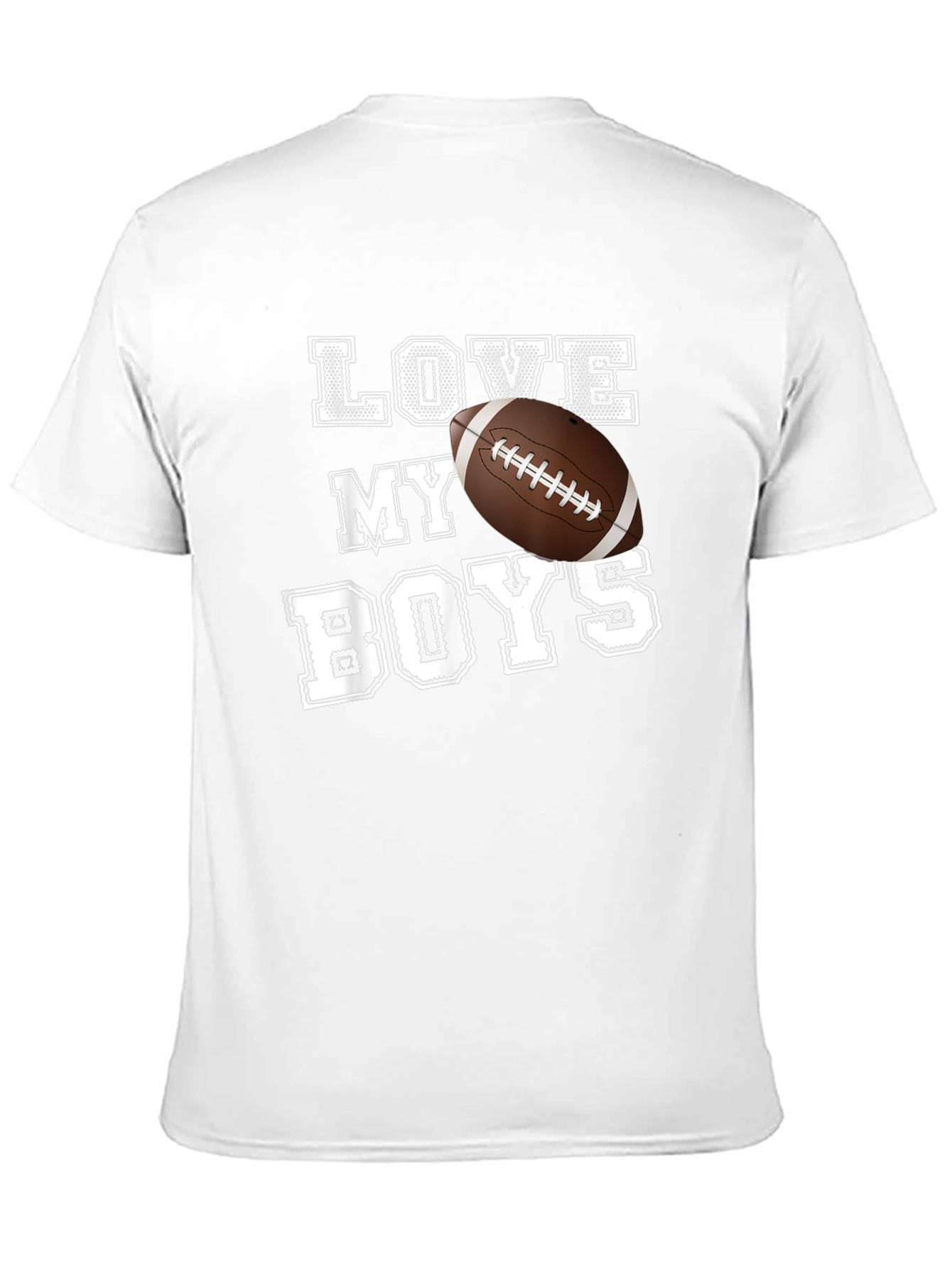 Love My Boys Football Graphic Tee - Black