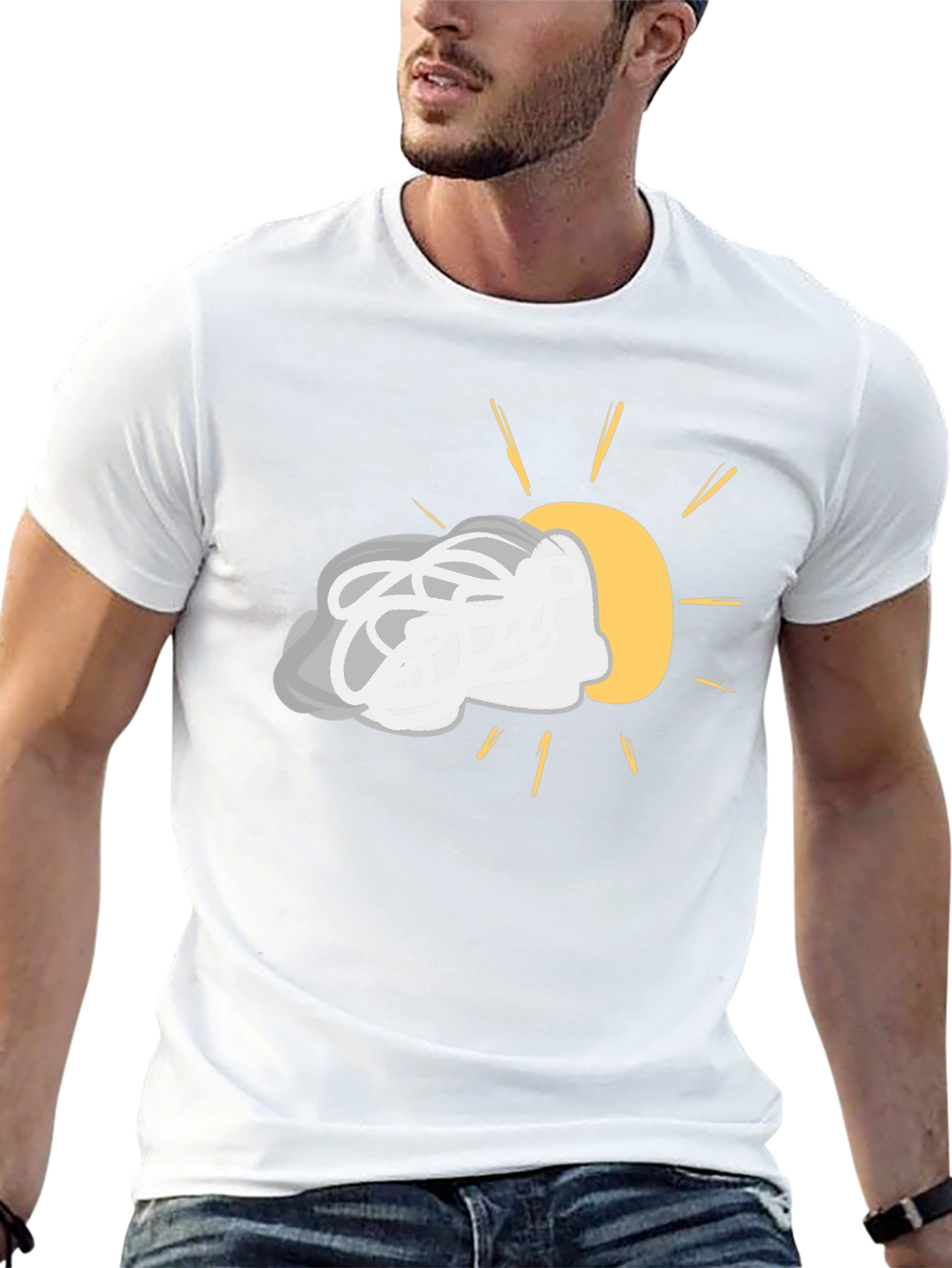 Cloudy with a Chance of Sun Black Tee