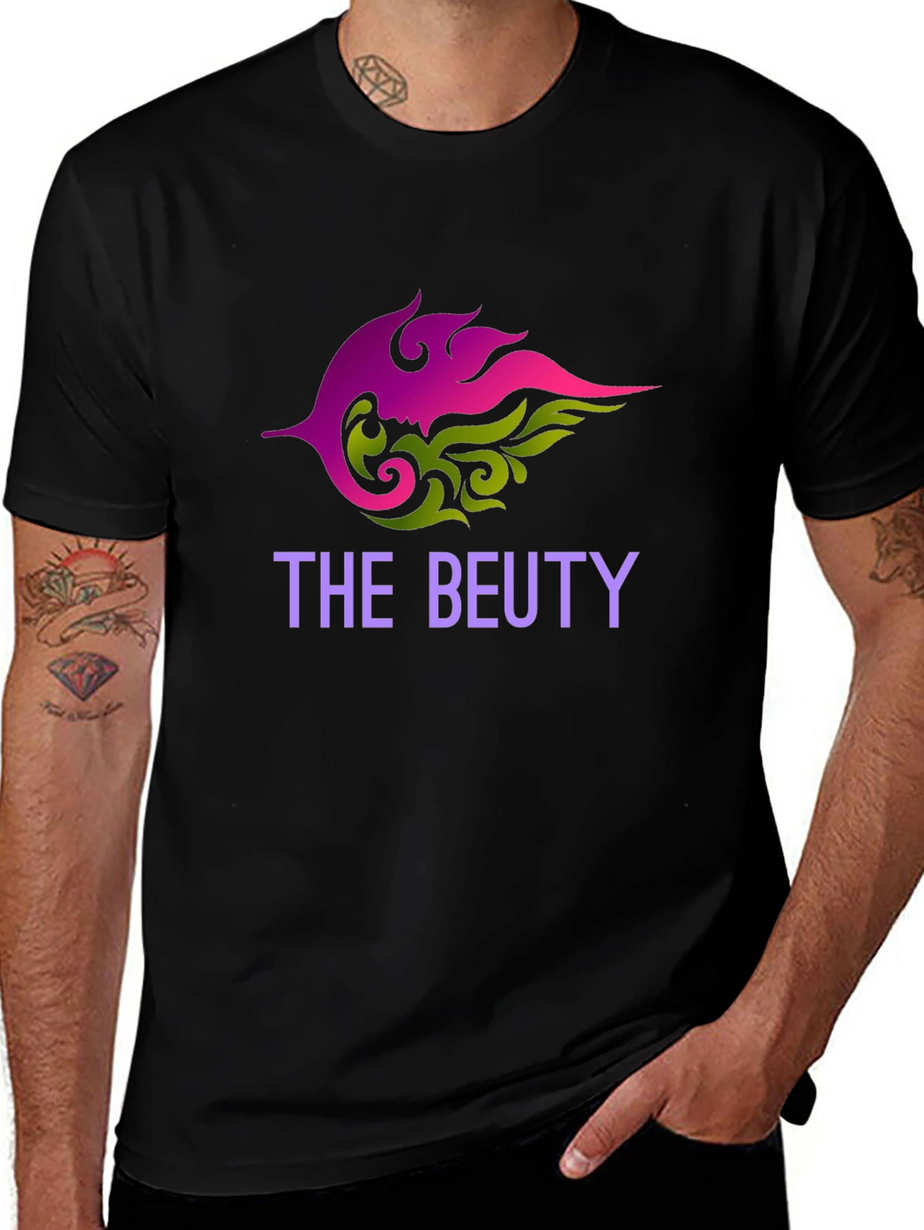 The Beuty Black T-Shirt - Stylish Graphic Tee