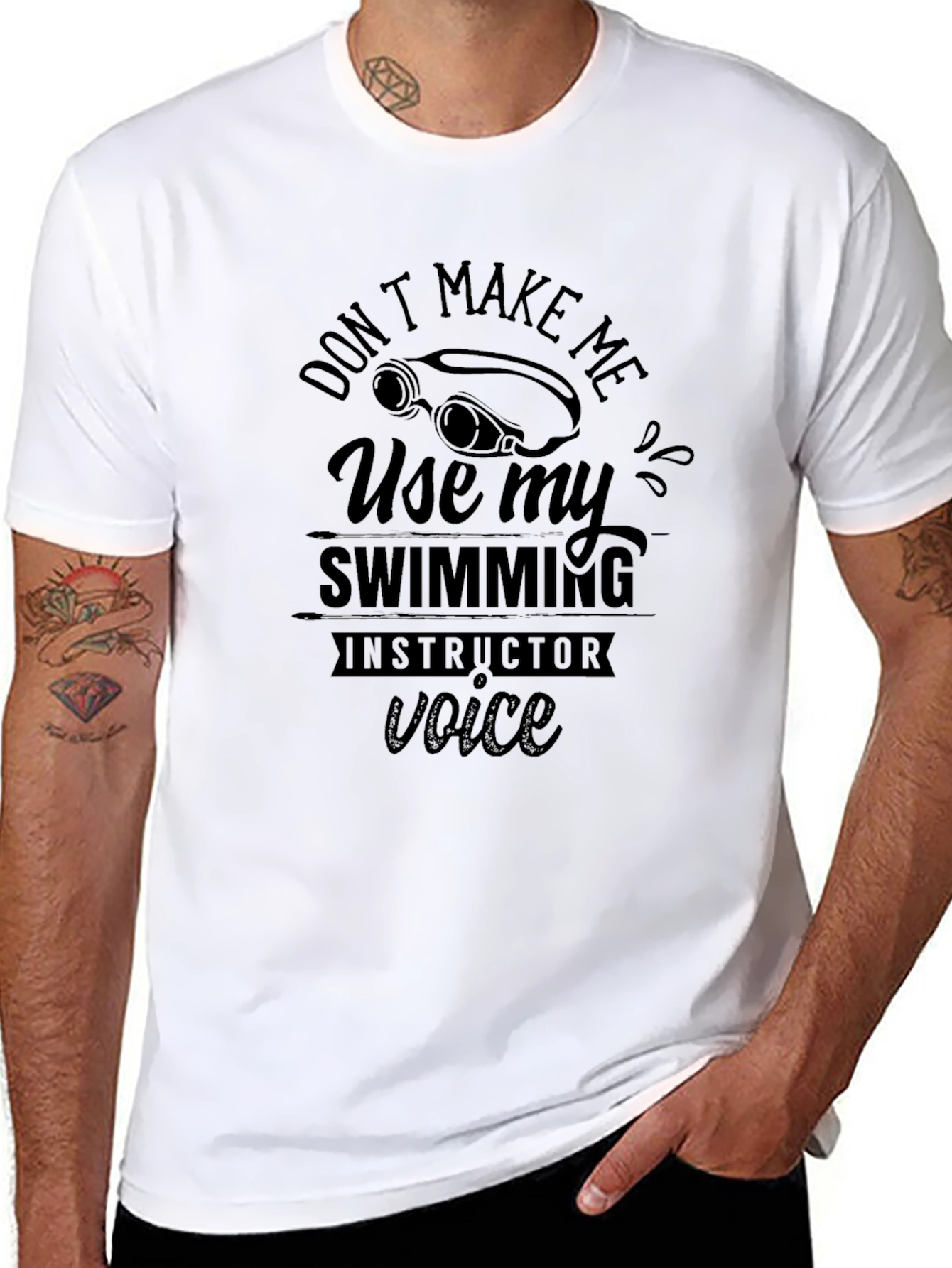 Swimming Instructor Voice T-Shirt - Funny Swimmer Tee