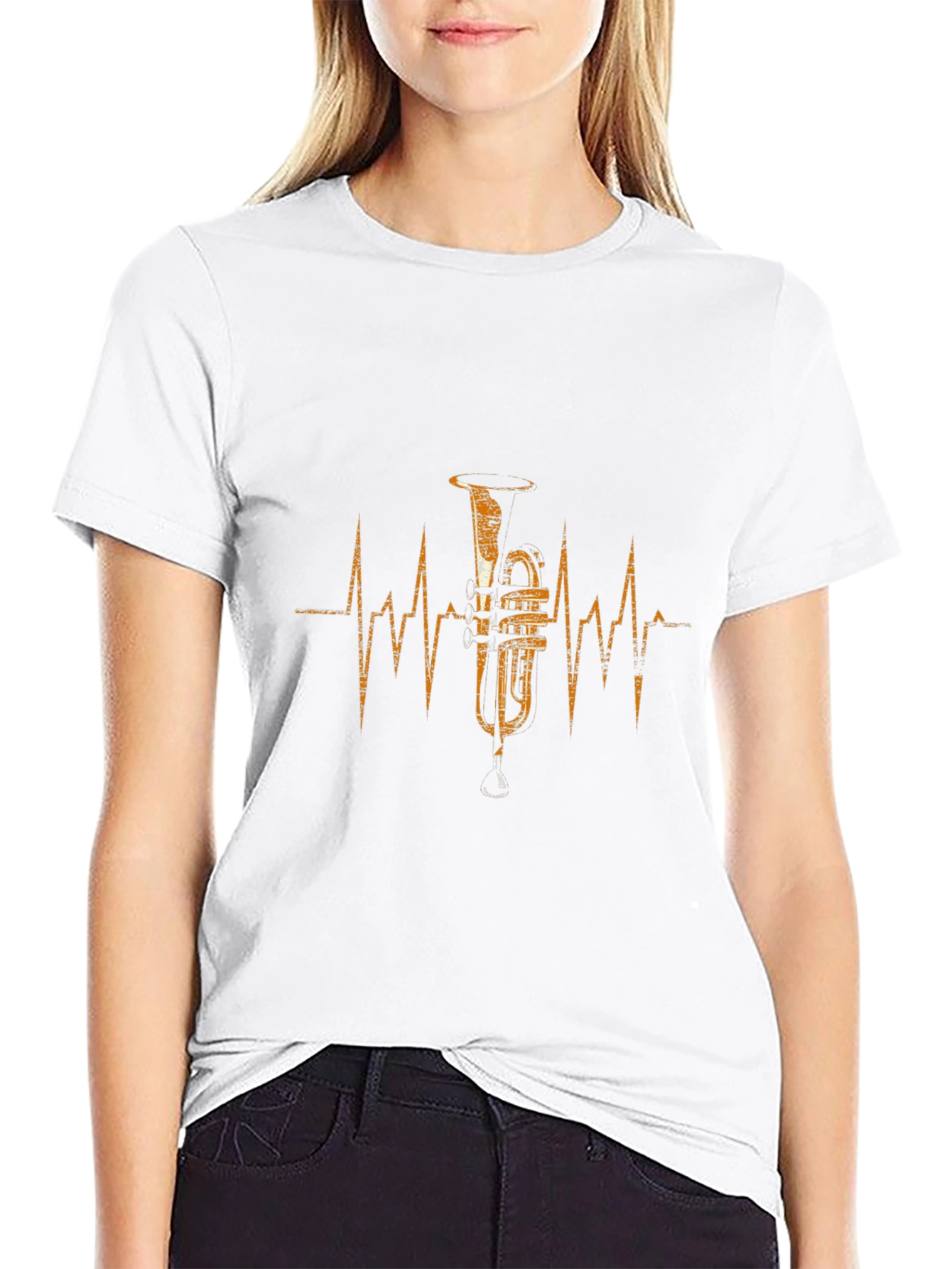 Tuba Heartbeat T-Shirt - Musicians Gift