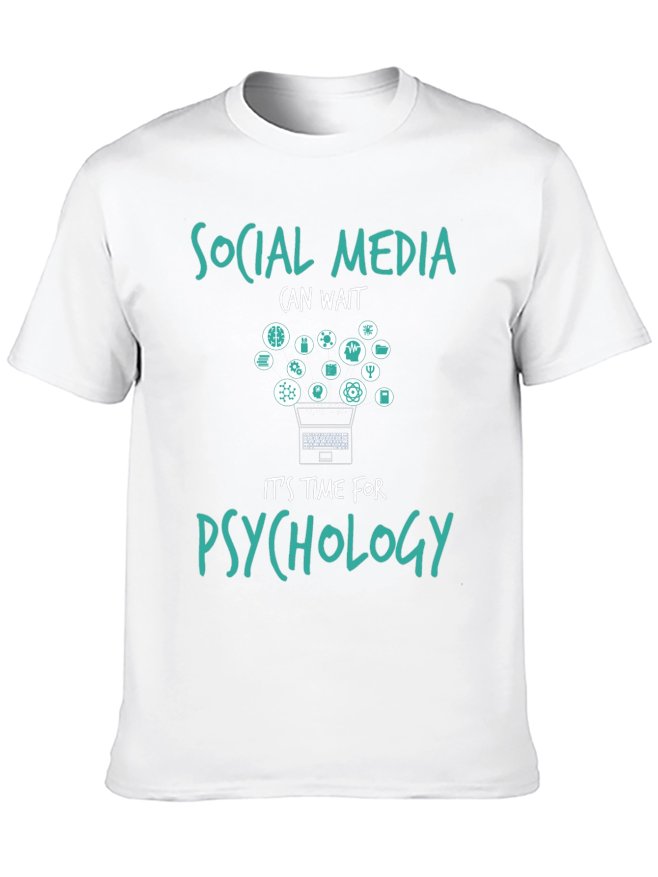 Psychology T-Shirt: Social Media Can Wait!