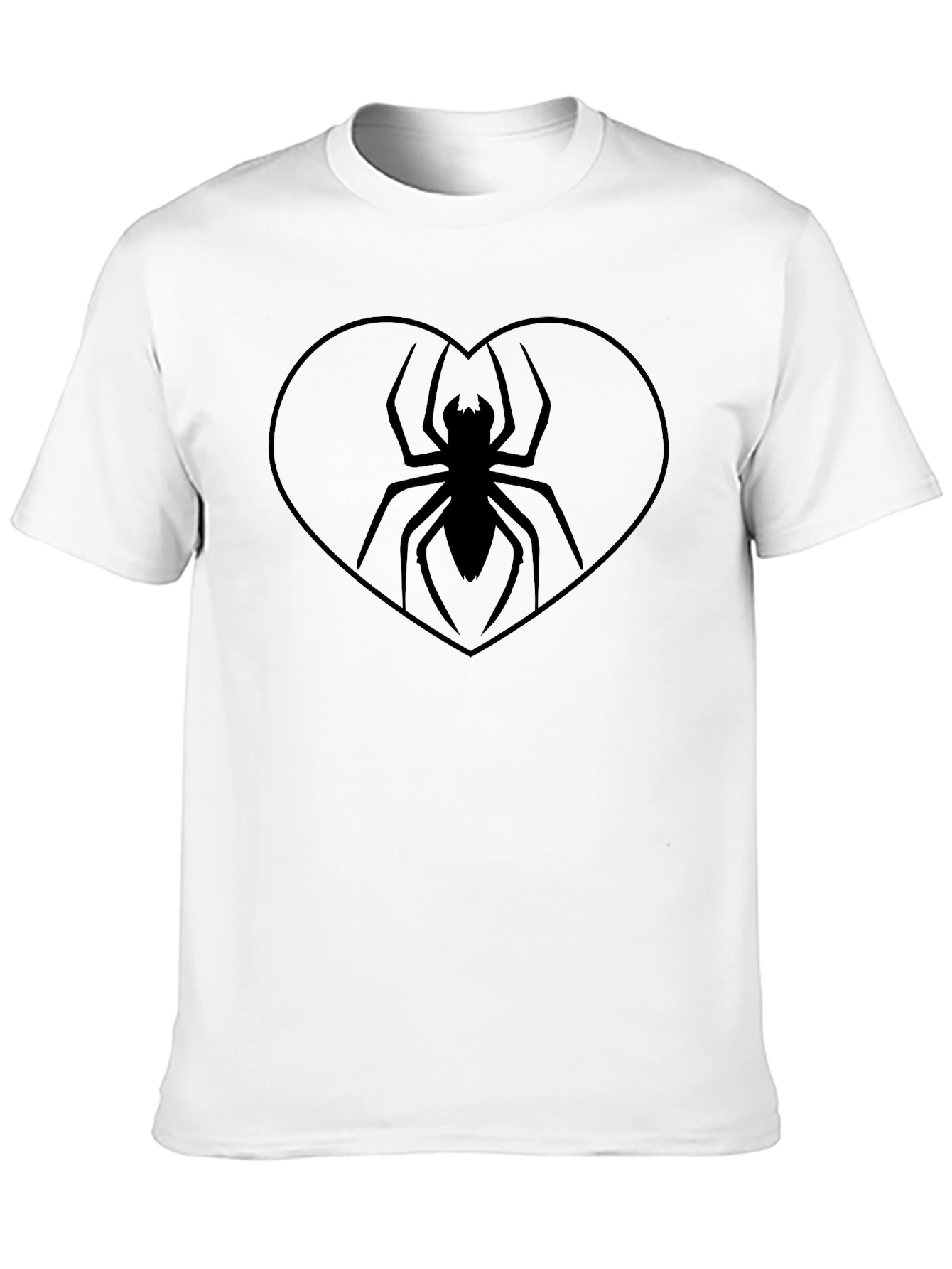 Spider Heart Graphic Tee - Mens Black T-Shirt
